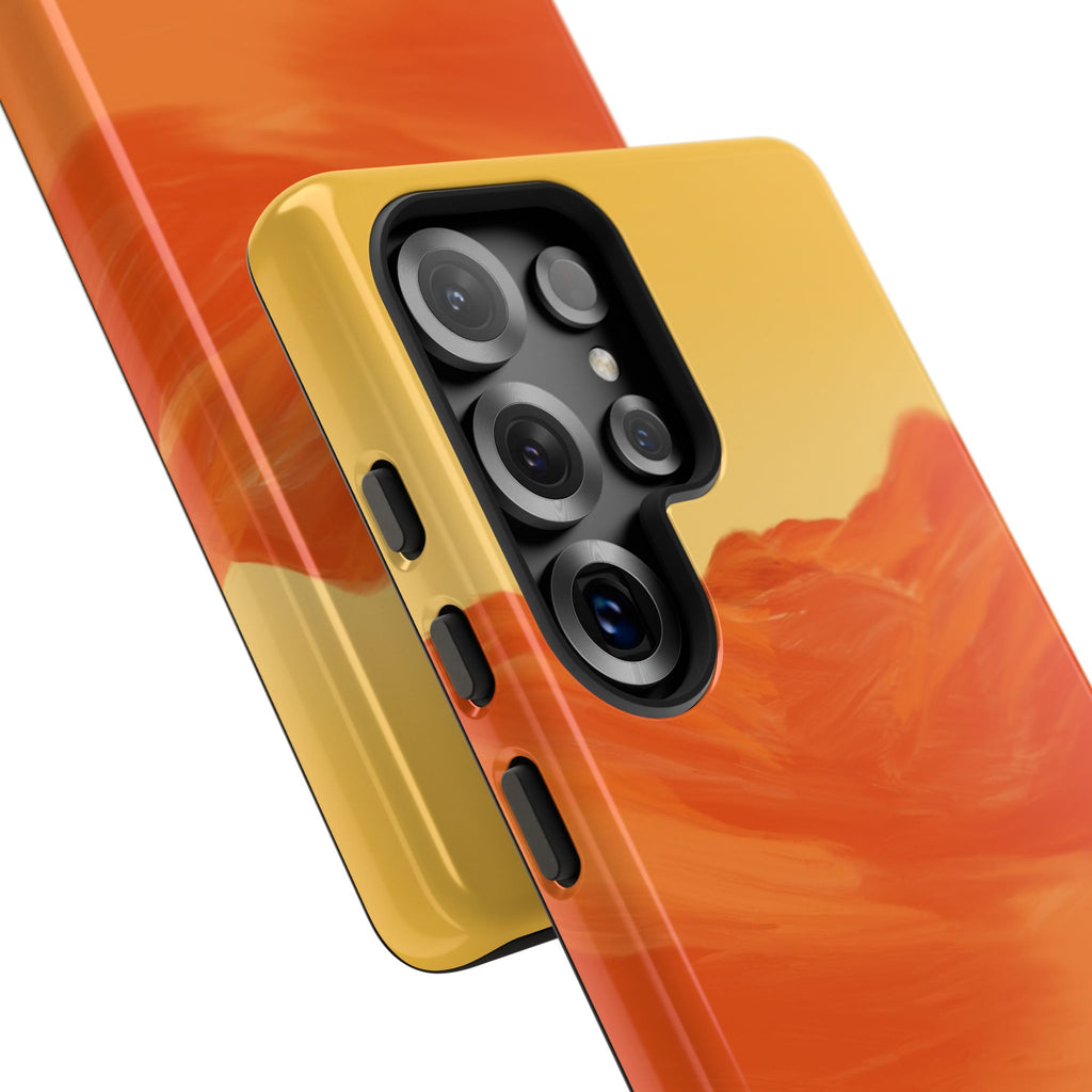 Orange Mountain Illustration Phone Case