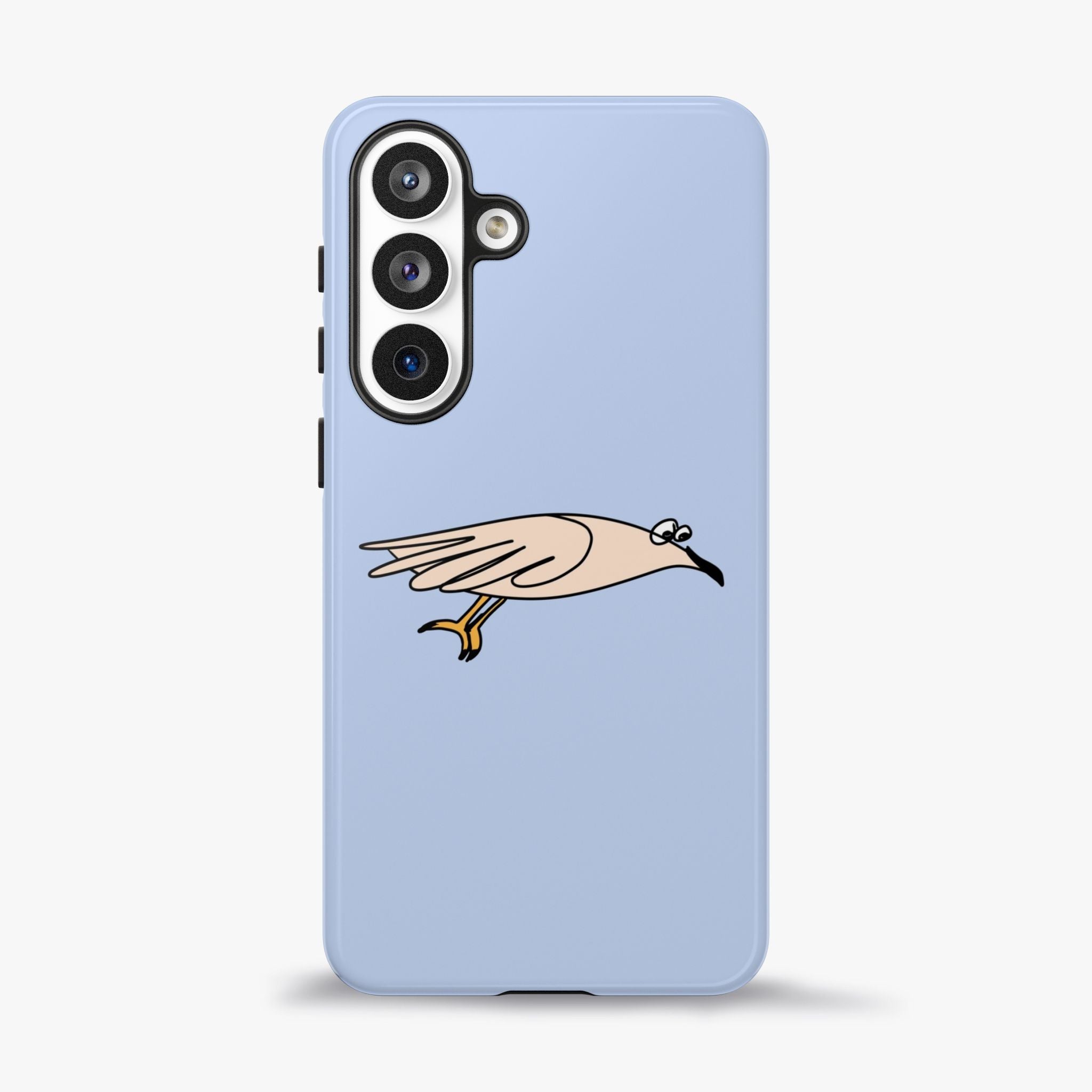 Curious Bird Light Blue Phone Case