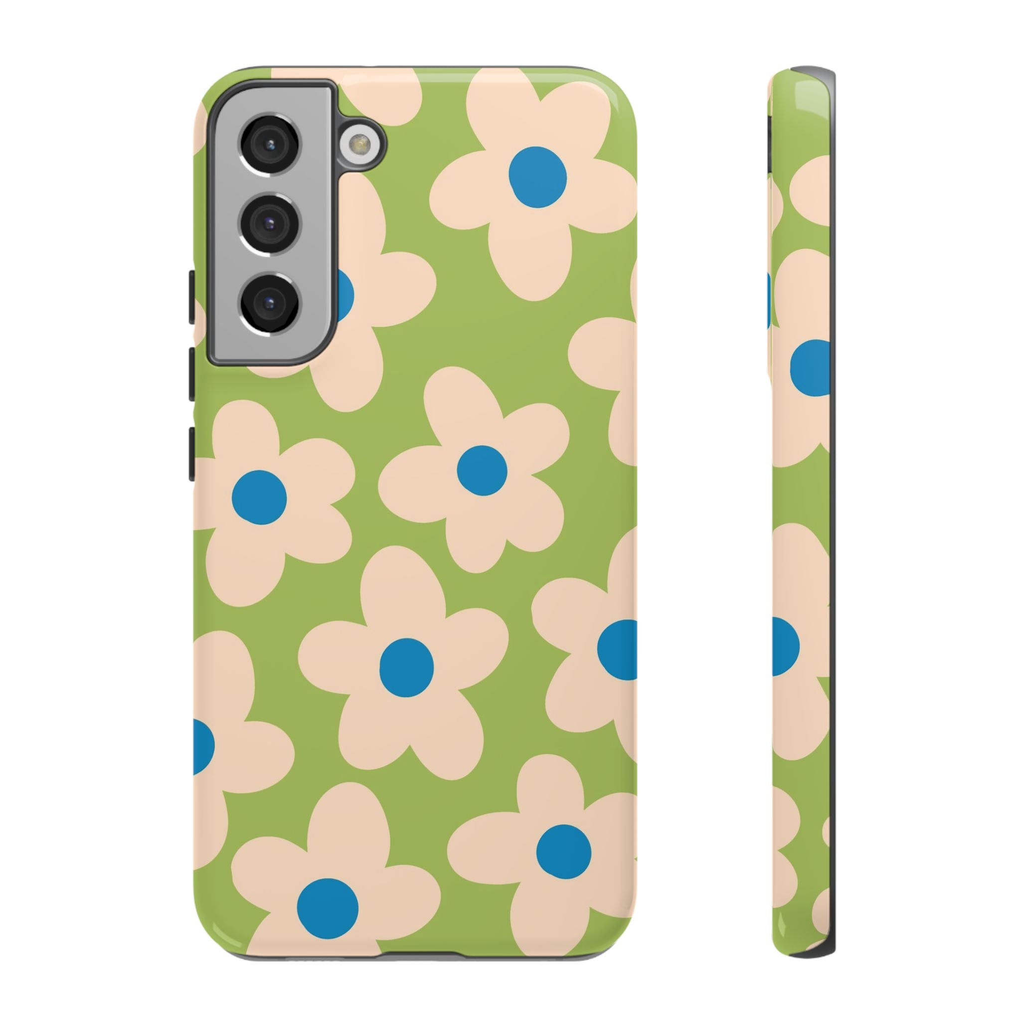 Cute Pastel Floral Phone Case in Sage Green
