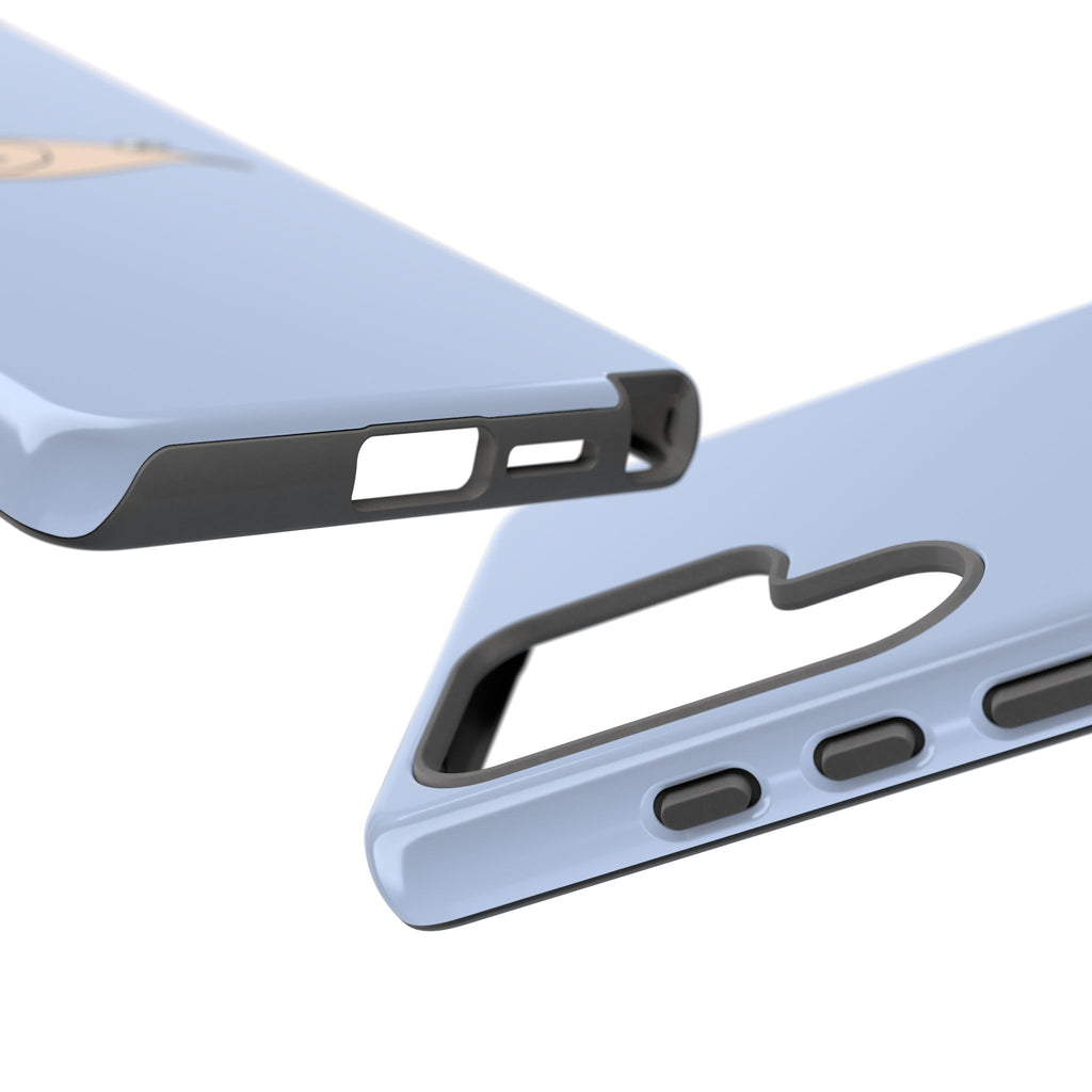 Curious Bird Light Blue Phone Case