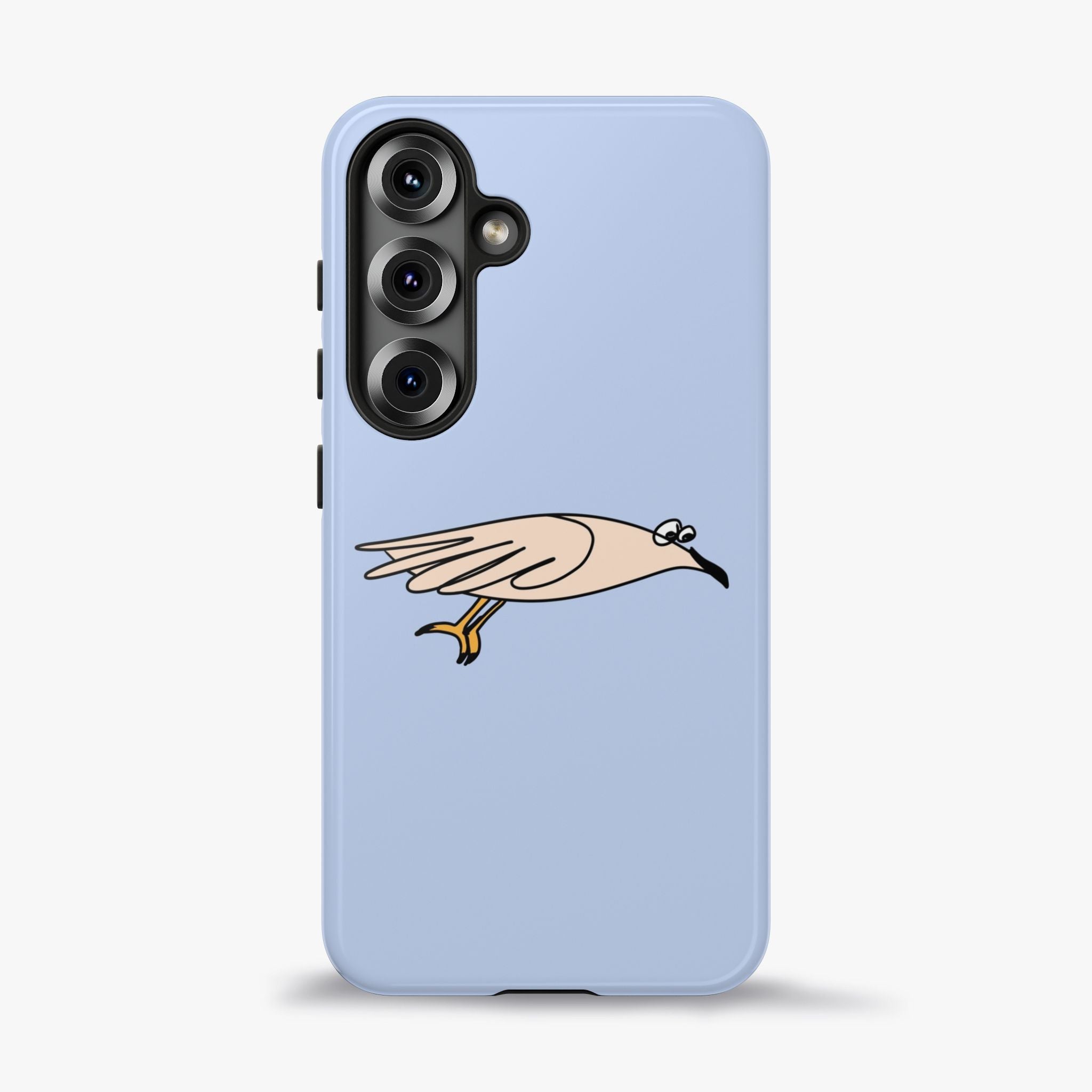 Curious Bird Light Blue Phone Case