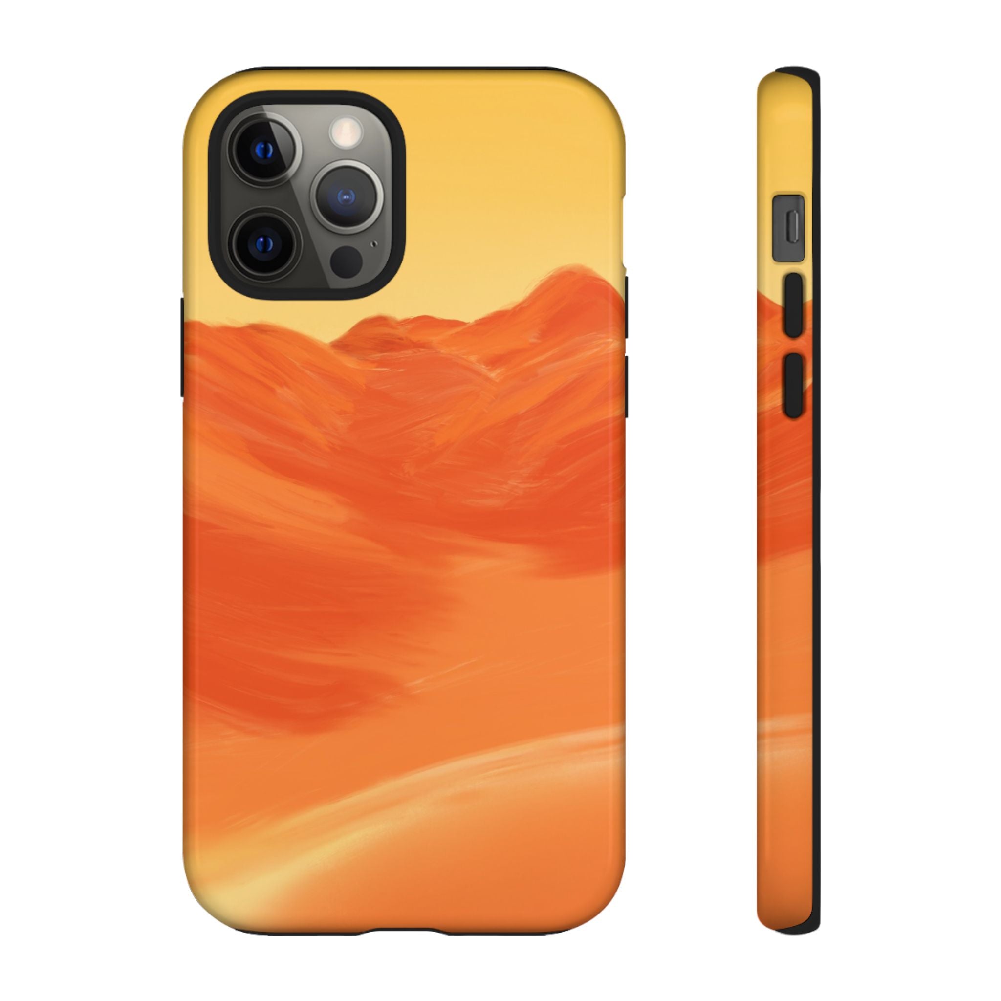 Orange Mountain Illustration Phone Case
