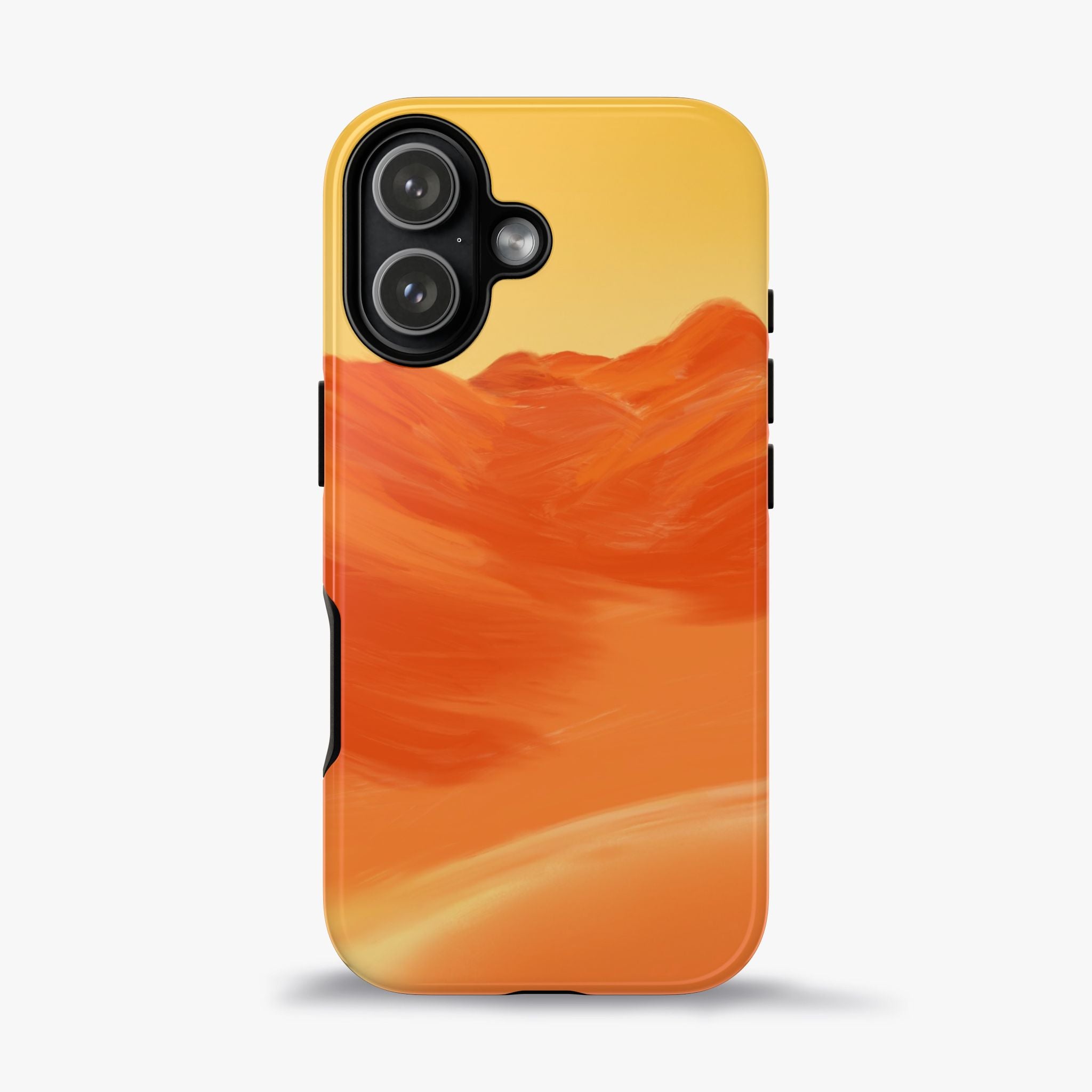 Orange Mountain Illustration Phone Case