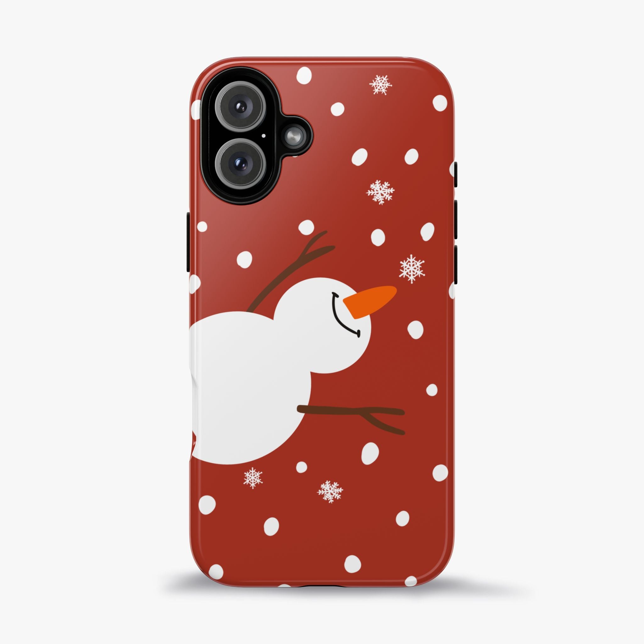 Snowman Flying By Phone Case: Red
