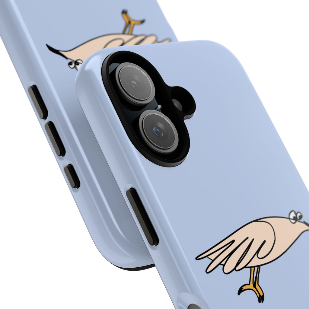 Curious Bird Light Blue Phone Case
