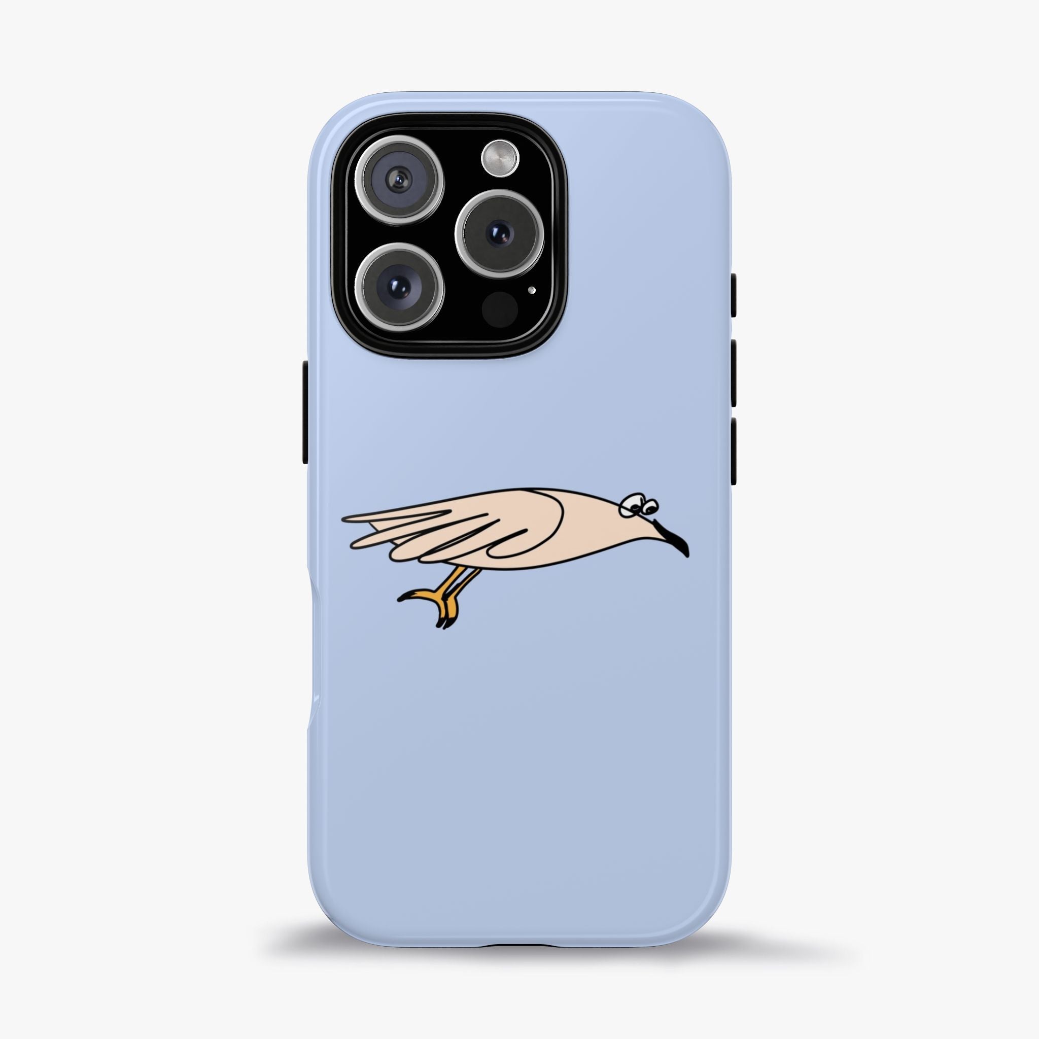 Curious Bird Light Blue Phone Case