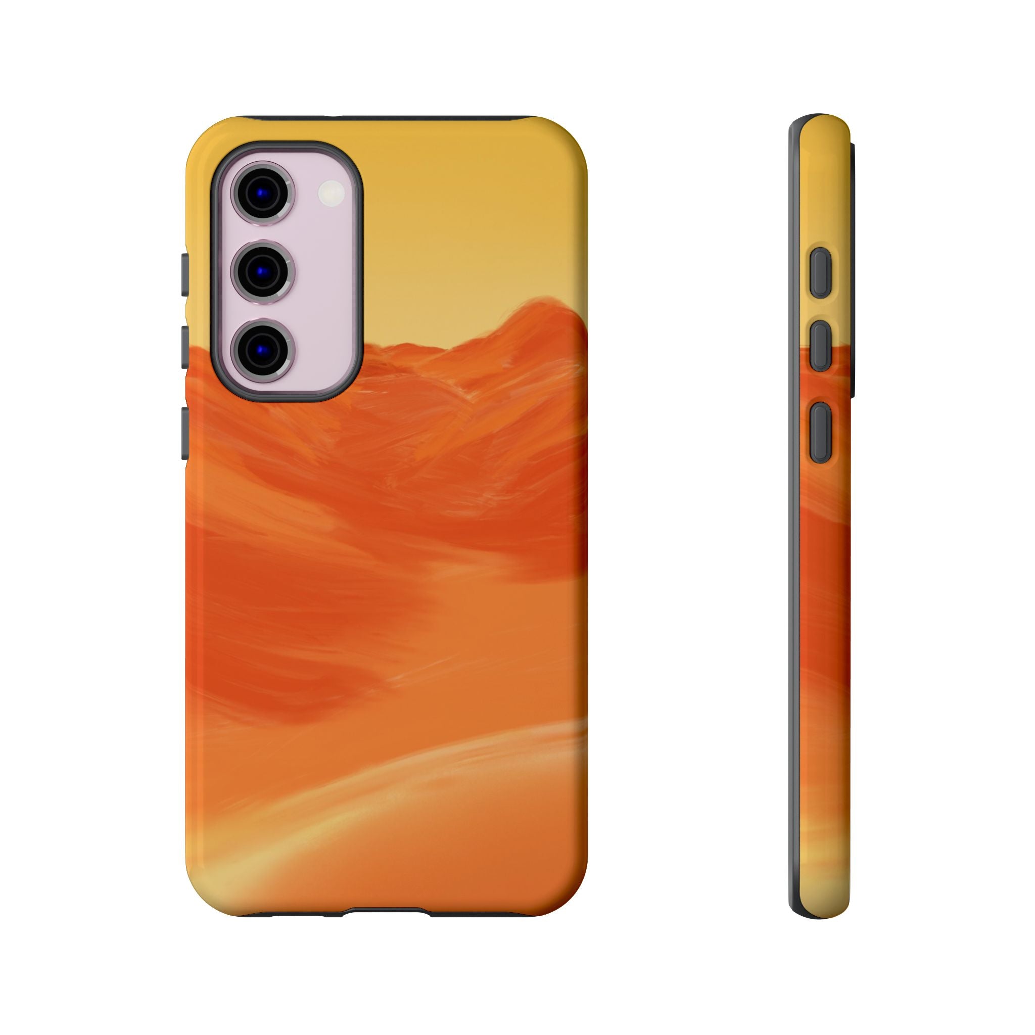 Orange Mountain Illustration Phone Case