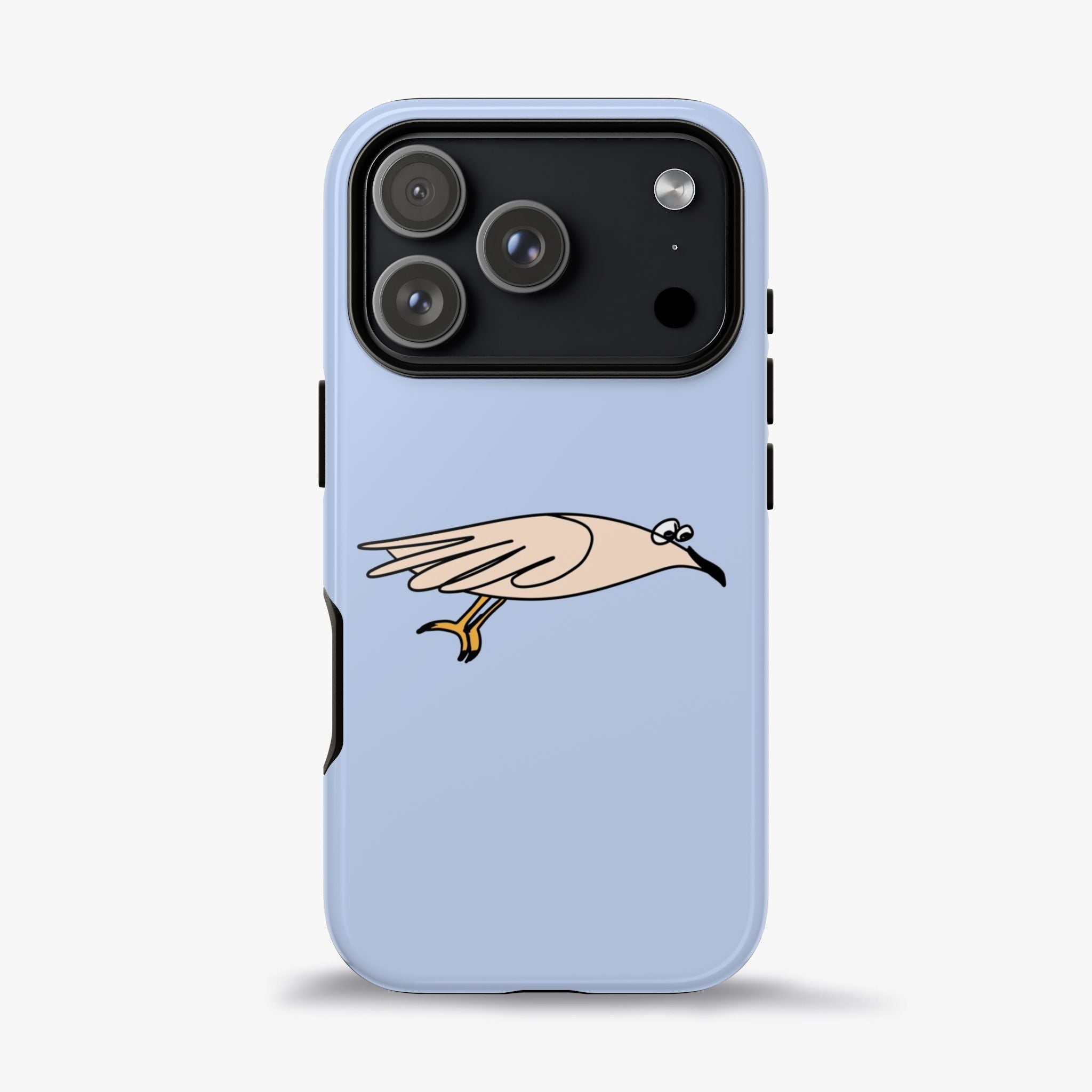 Curious Bird Light Blue Phone Case