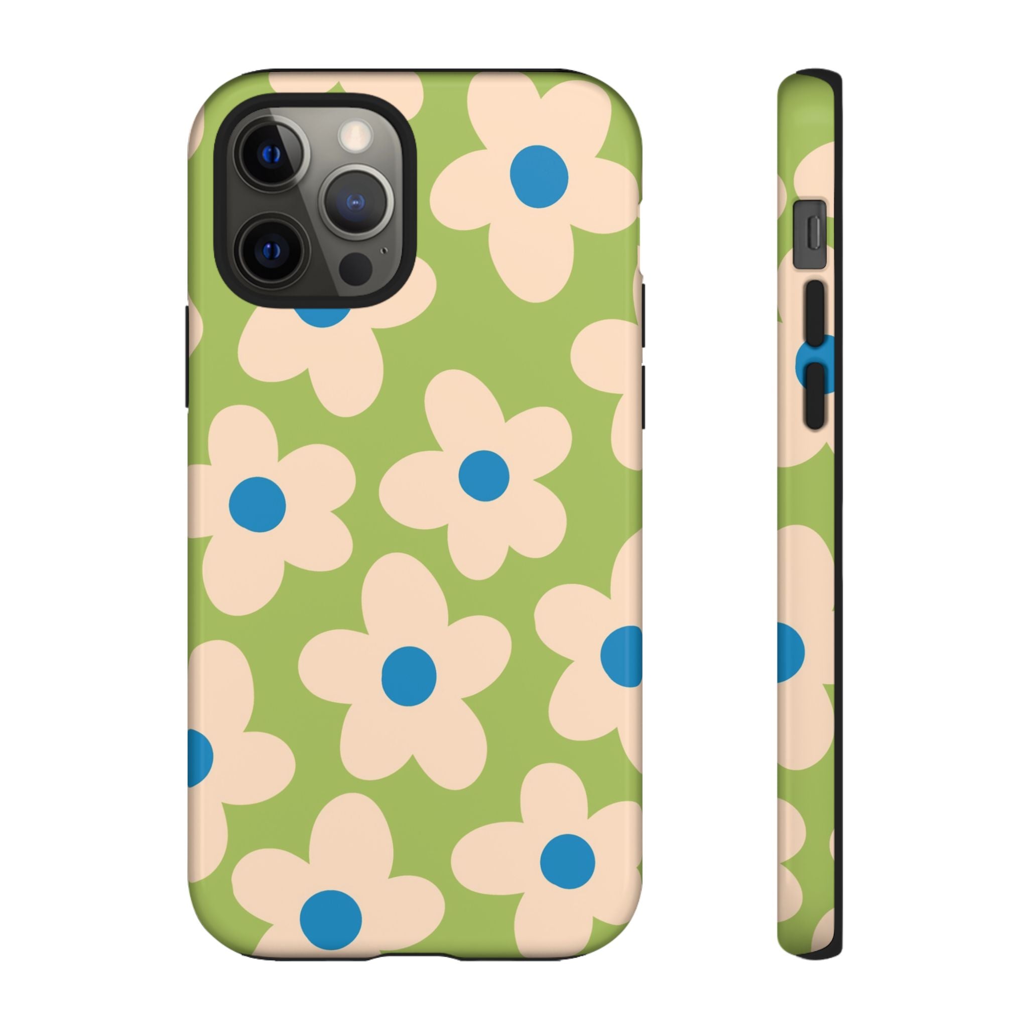 Cute Pastel Floral Phone Case in Sage Green
