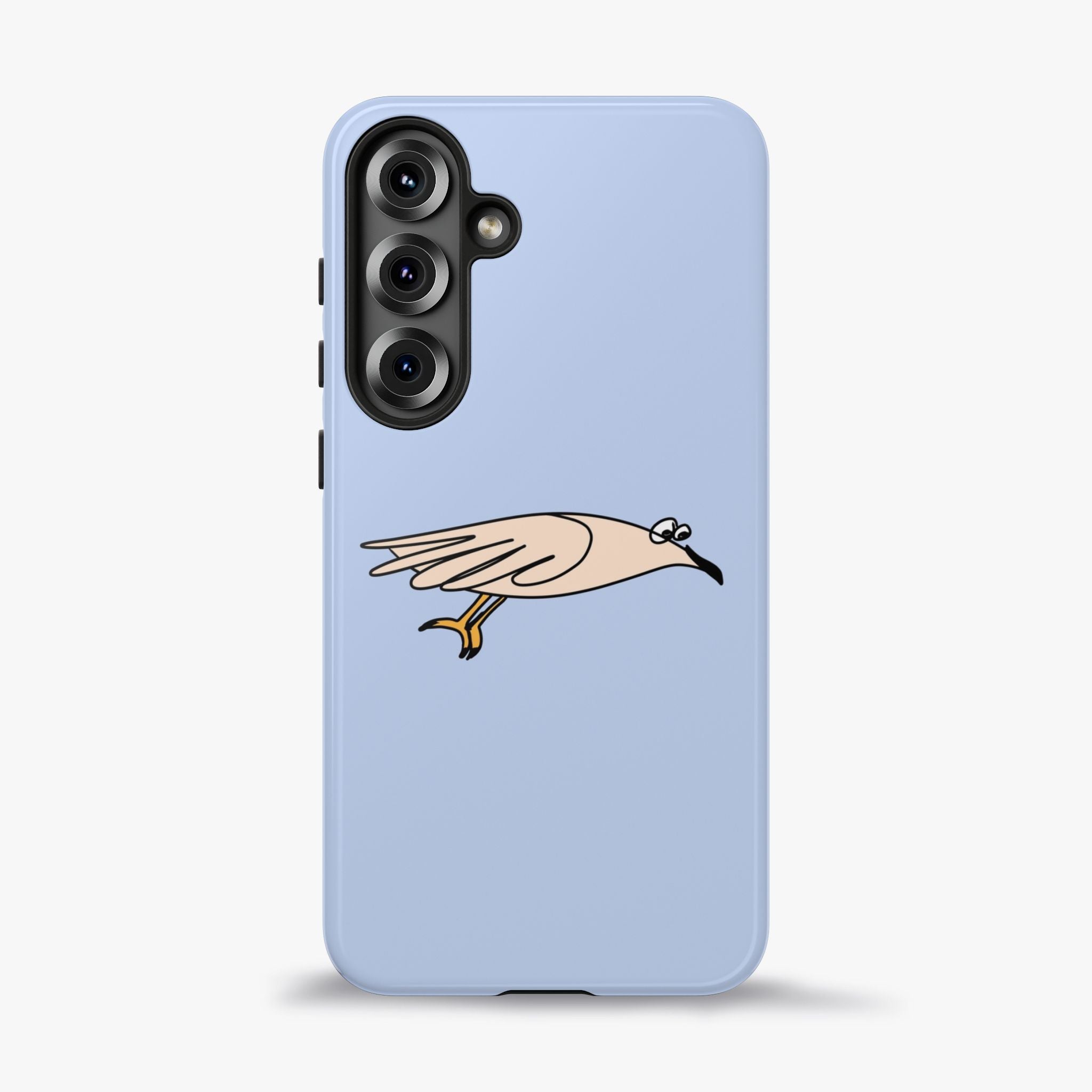 Curious Bird Light Blue Phone Case
