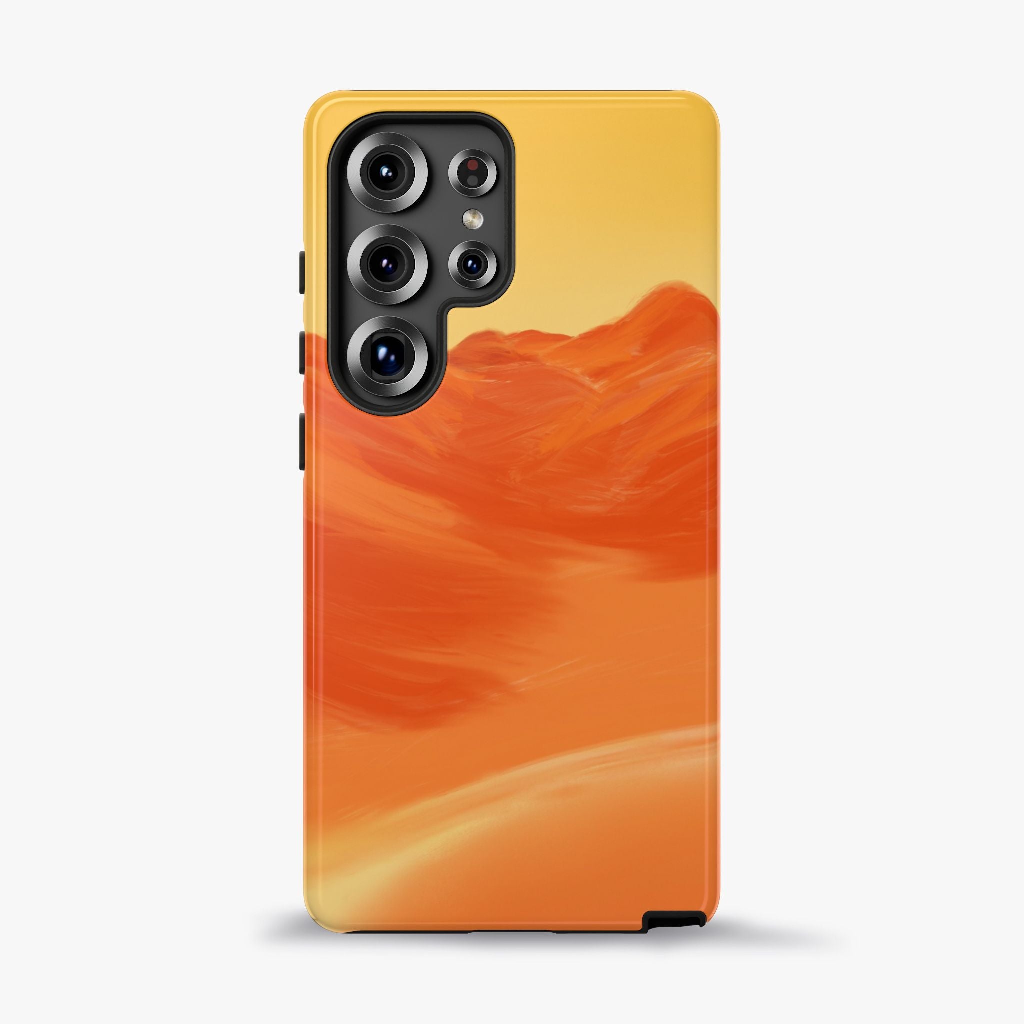 Orange Mountain Illustration Phone Case