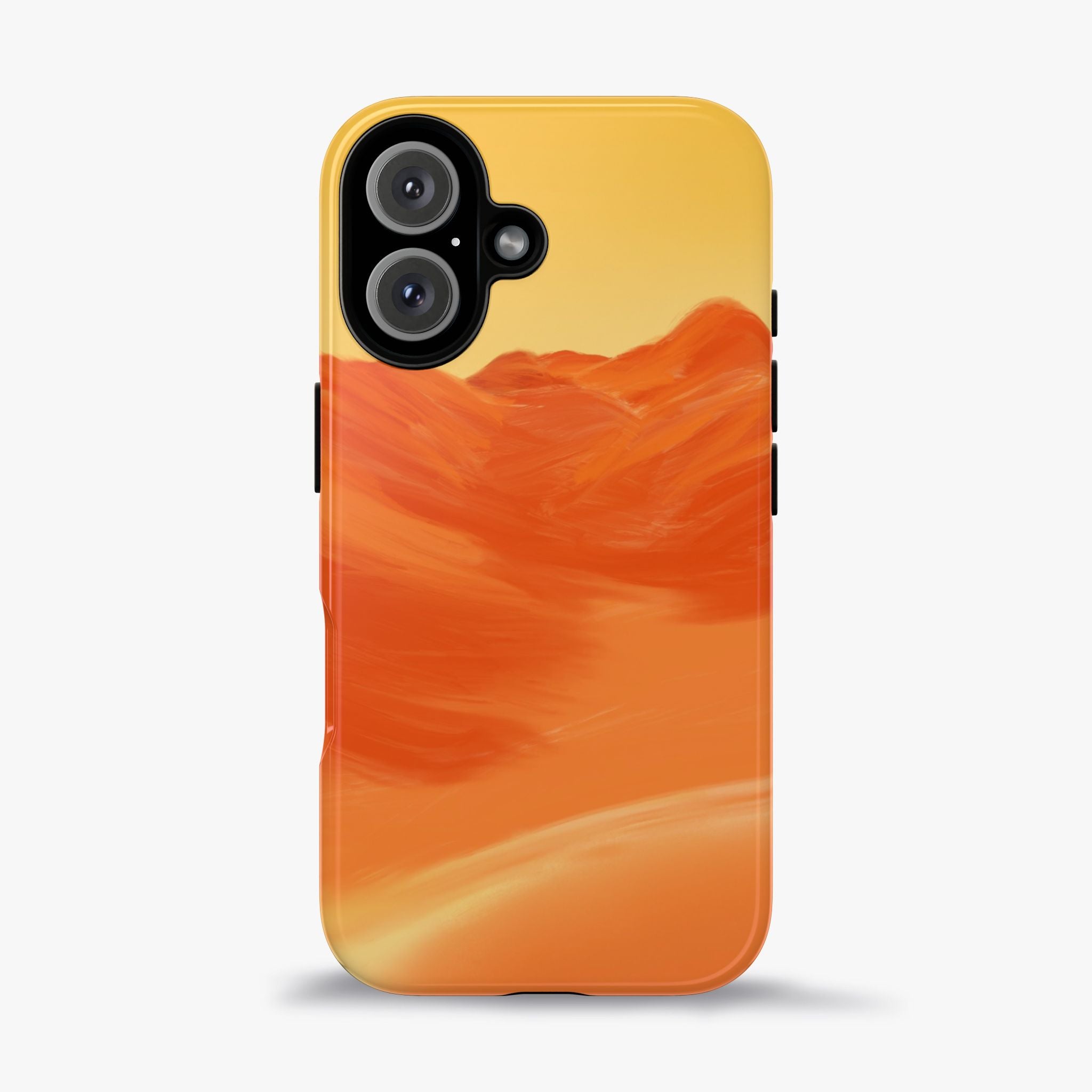 Orange Mountain Illustration Phone Case