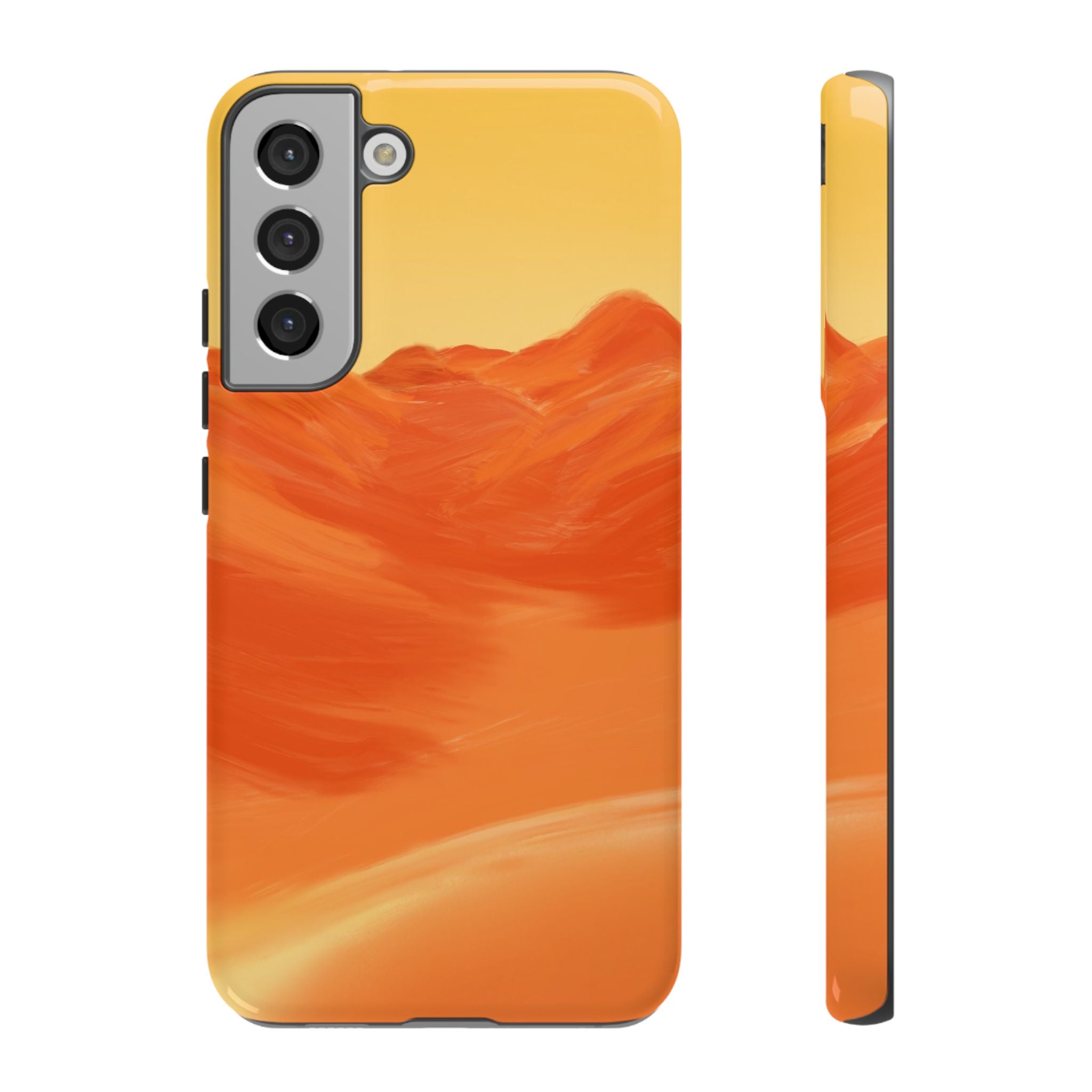Orange Mountain Illustration Phone Case