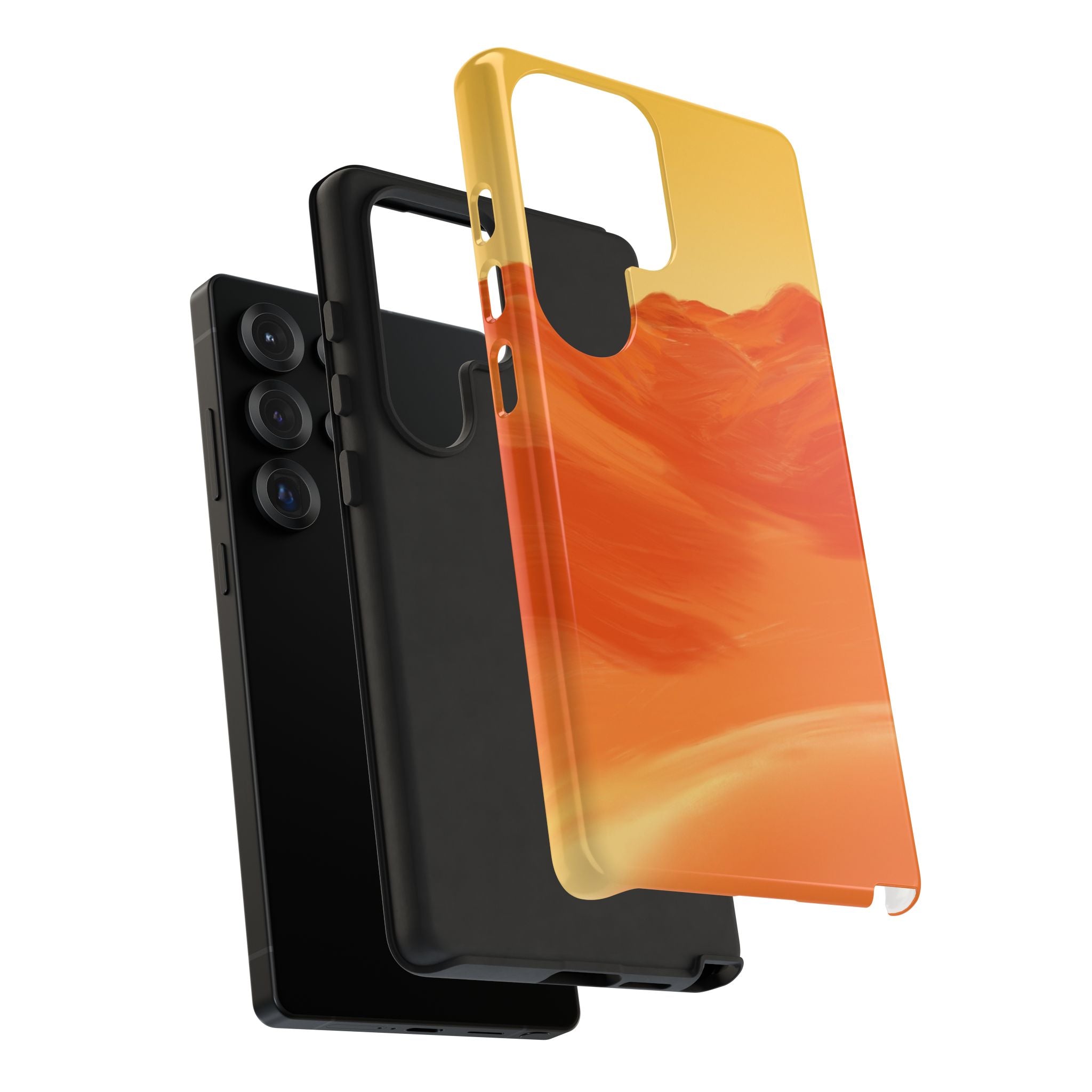 Orange Mountain Illustration Phone Case