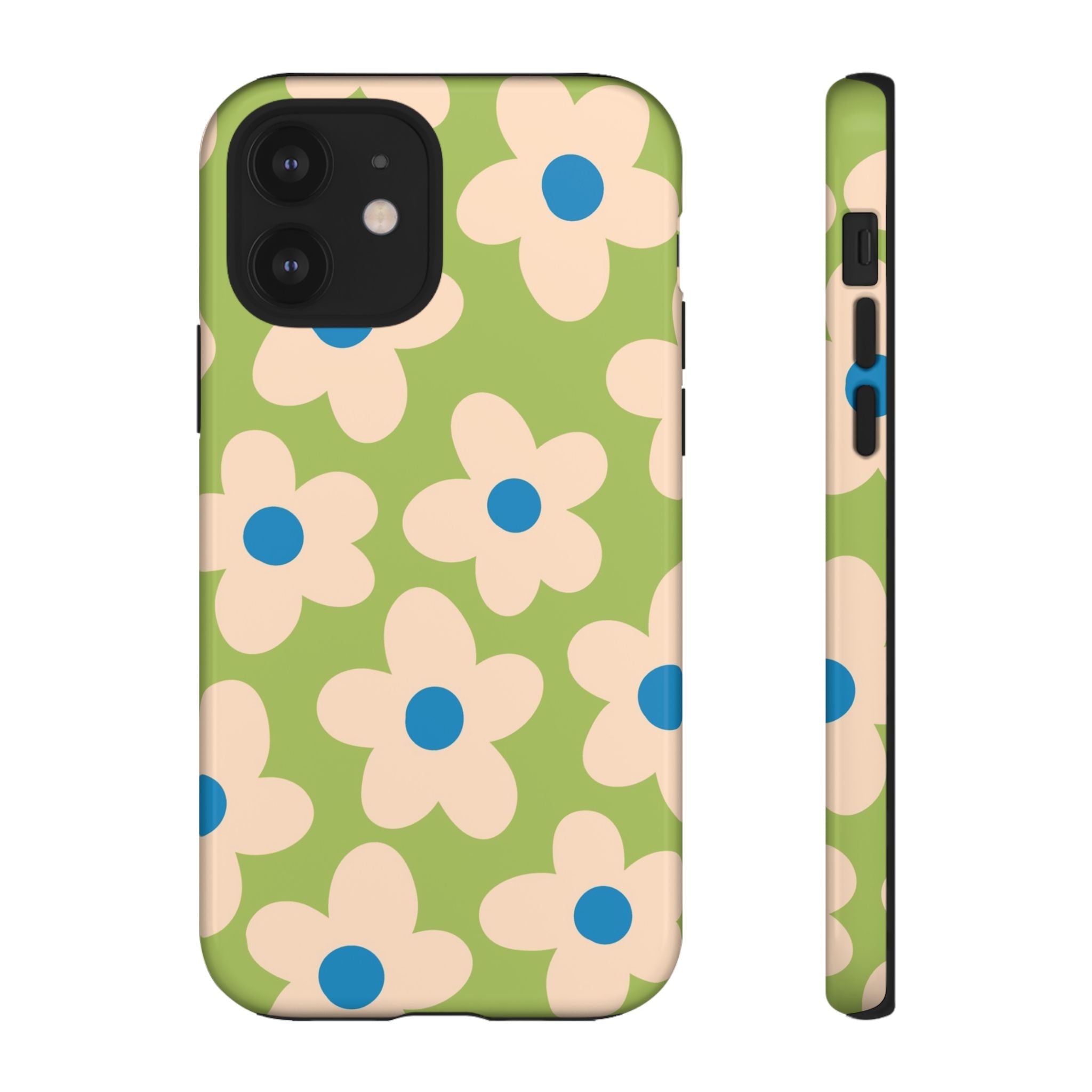 Cute Pastel Floral Phone Case in Sage Green