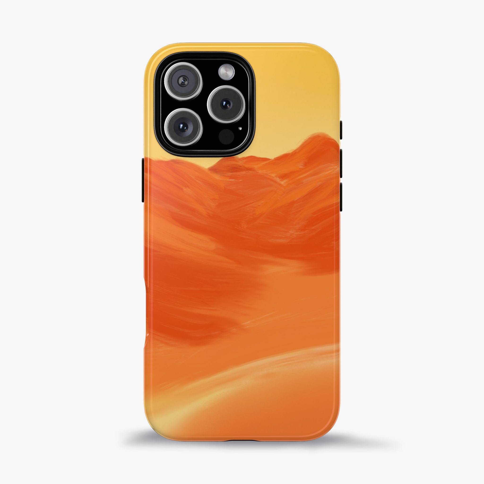 Orange Mountain Illustration Phone Case