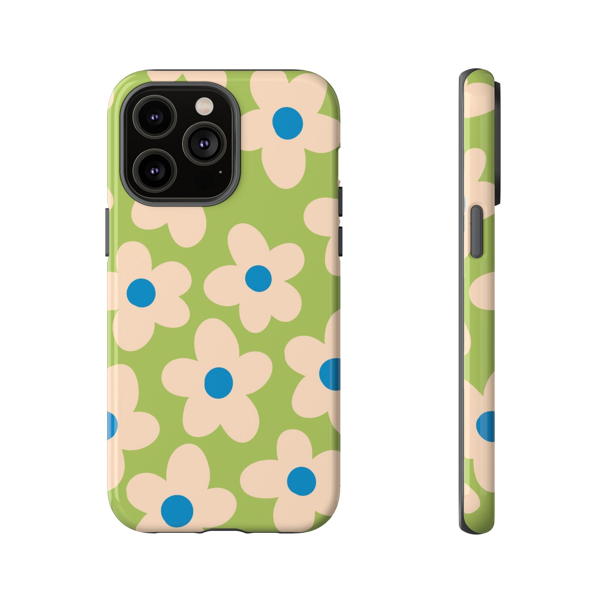 Cute Pastel Floral Phone Case in Sage Green