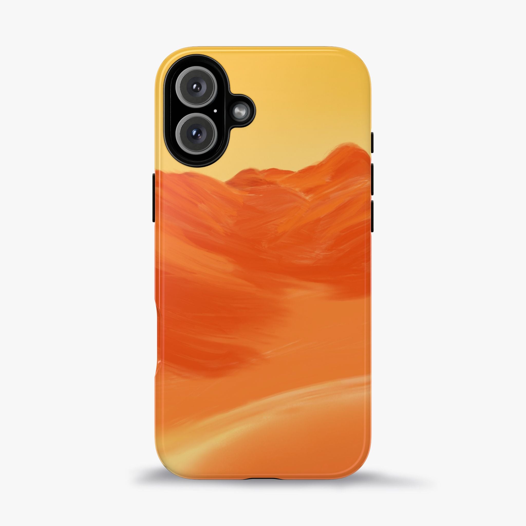 Orange Mountain Illustration Phone Case