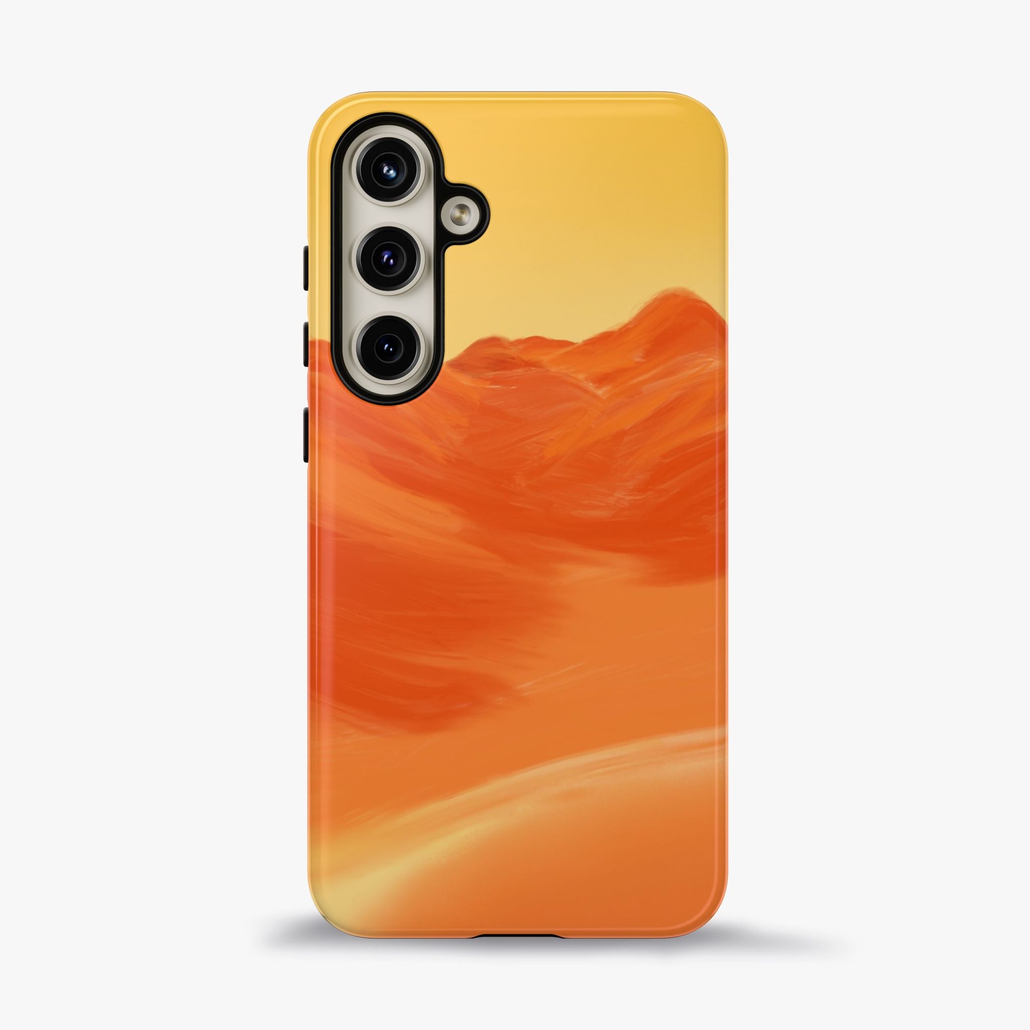 Orange Mountain Illustration Phone Case