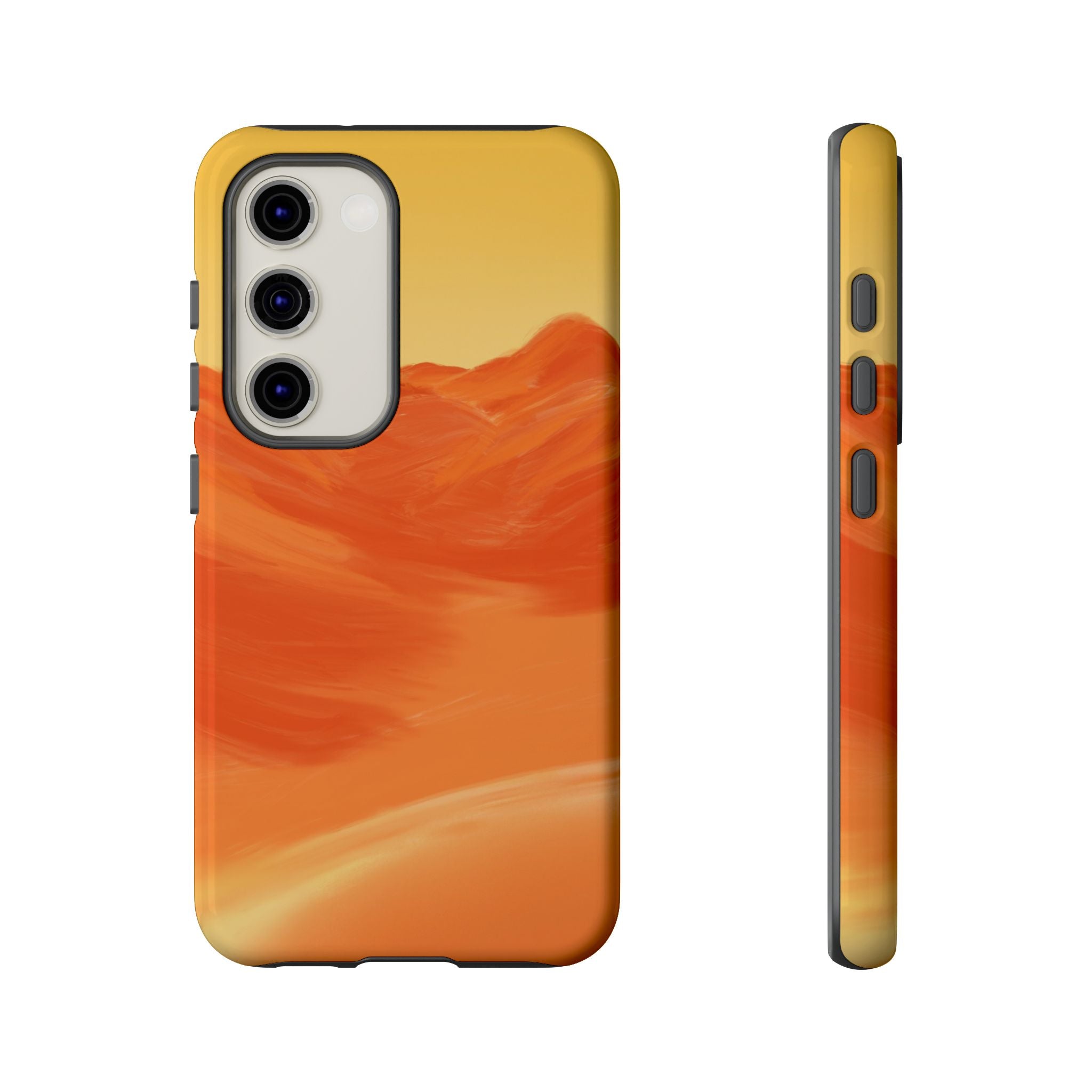 Orange Mountain Illustration Phone Case