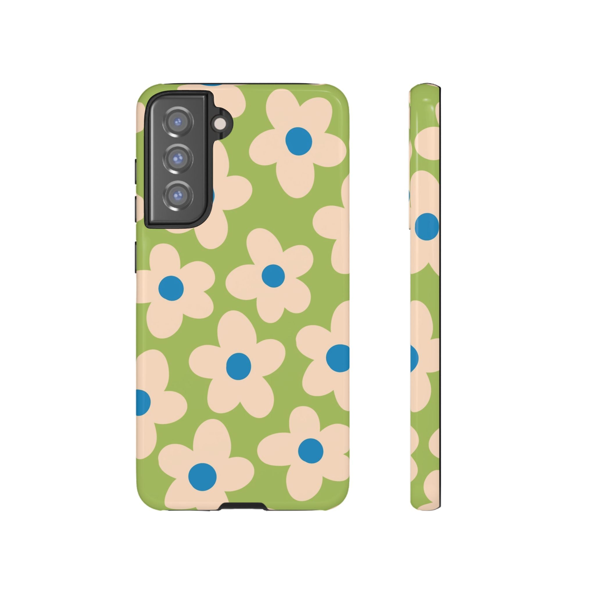 Cute Pastel Floral Phone Case in Sage Green