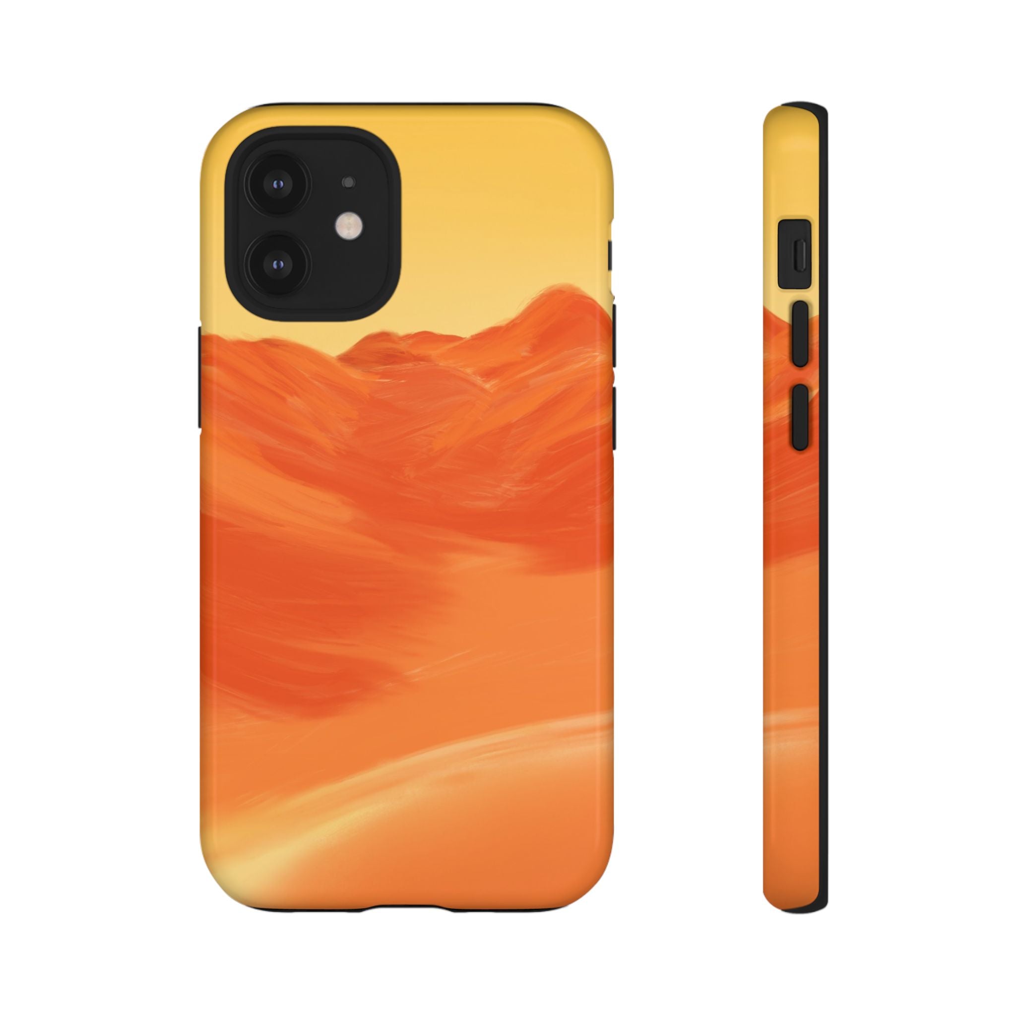 Orange Mountain Illustration Phone Case
