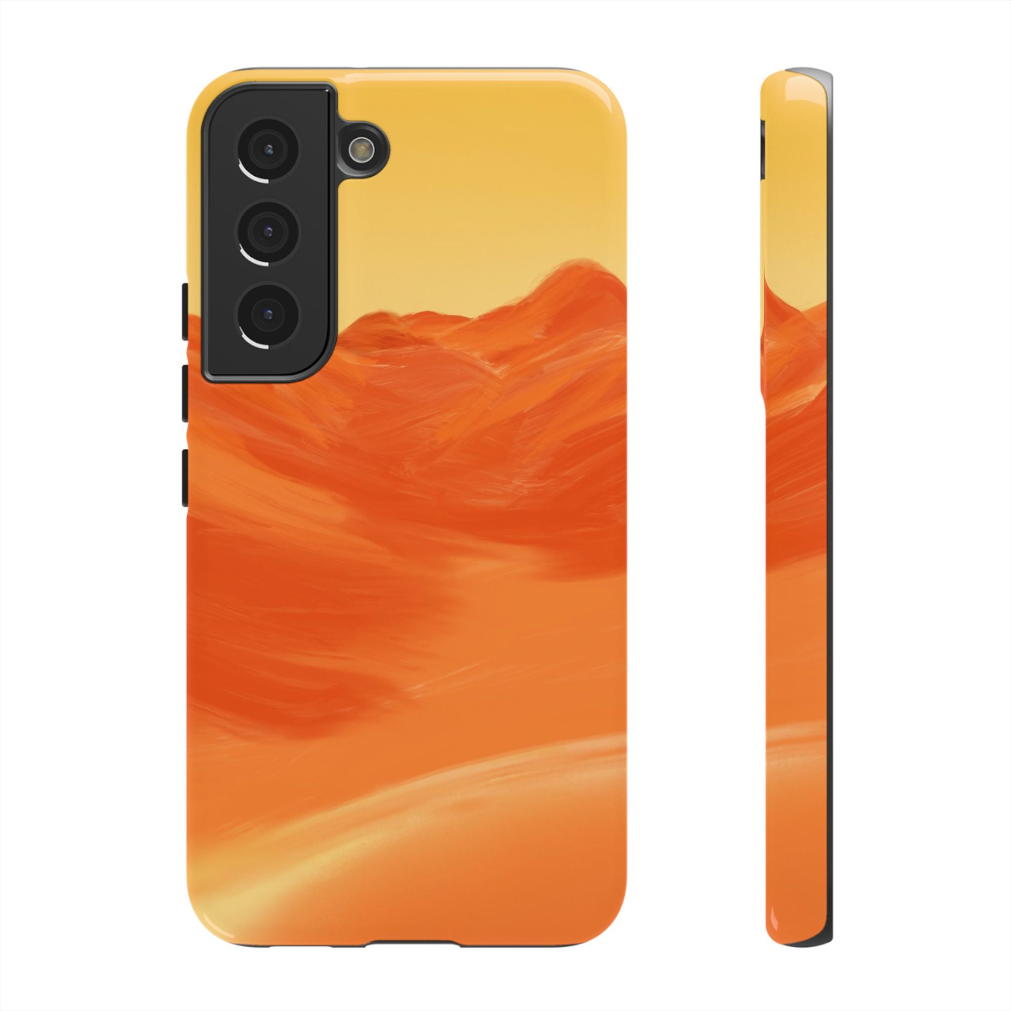 Orange Mountain Illustration Phone Case
