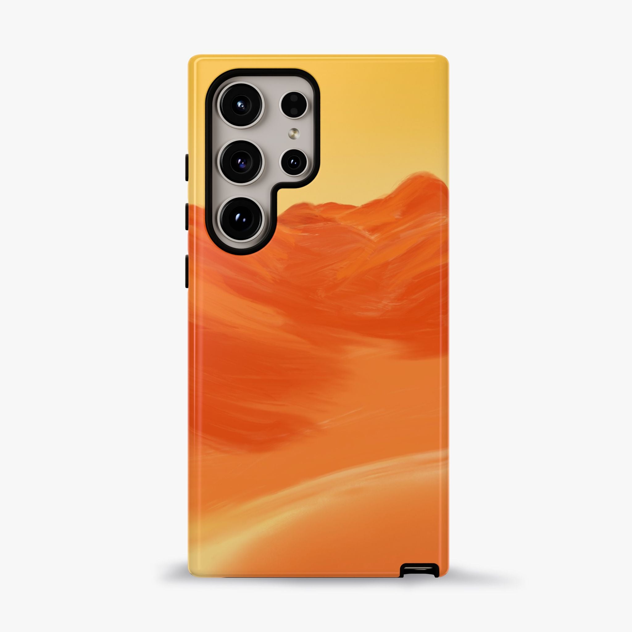Orange Mountain Illustration Phone Case
