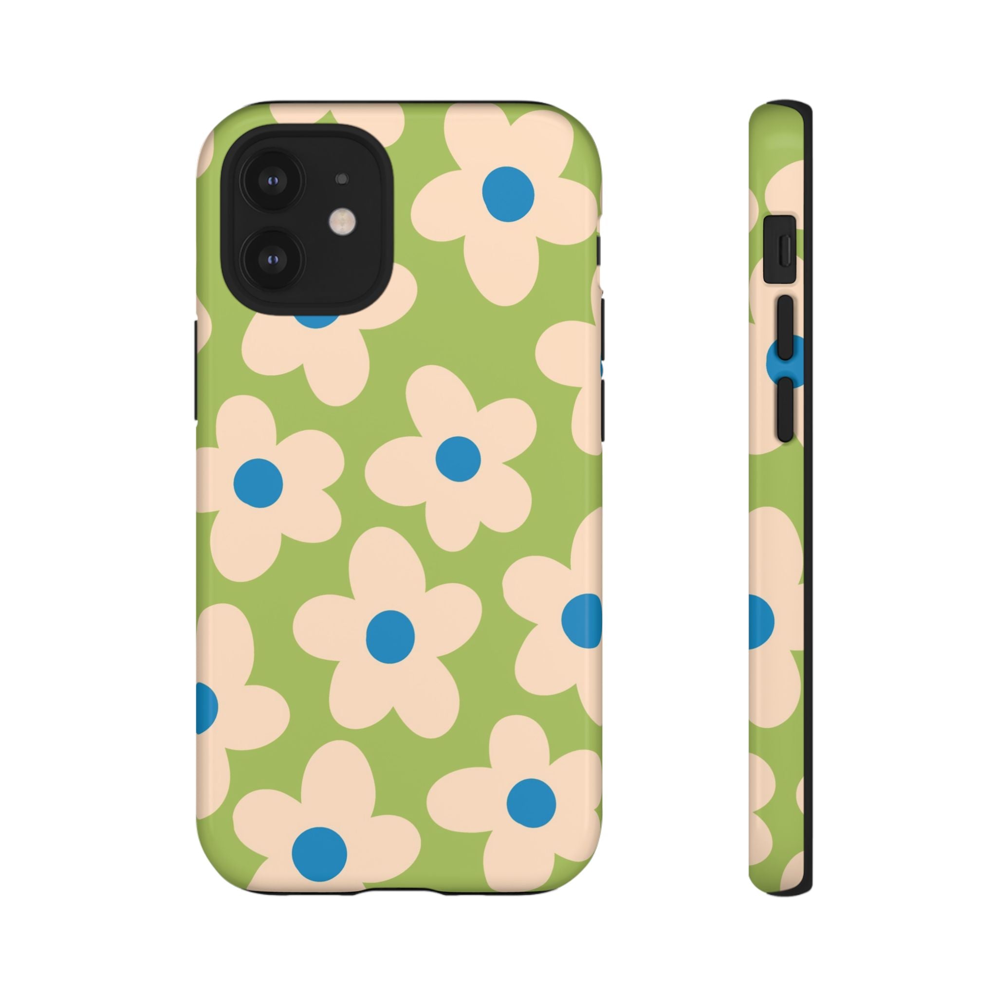 Cute Pastel Floral Phone Case in Sage Green