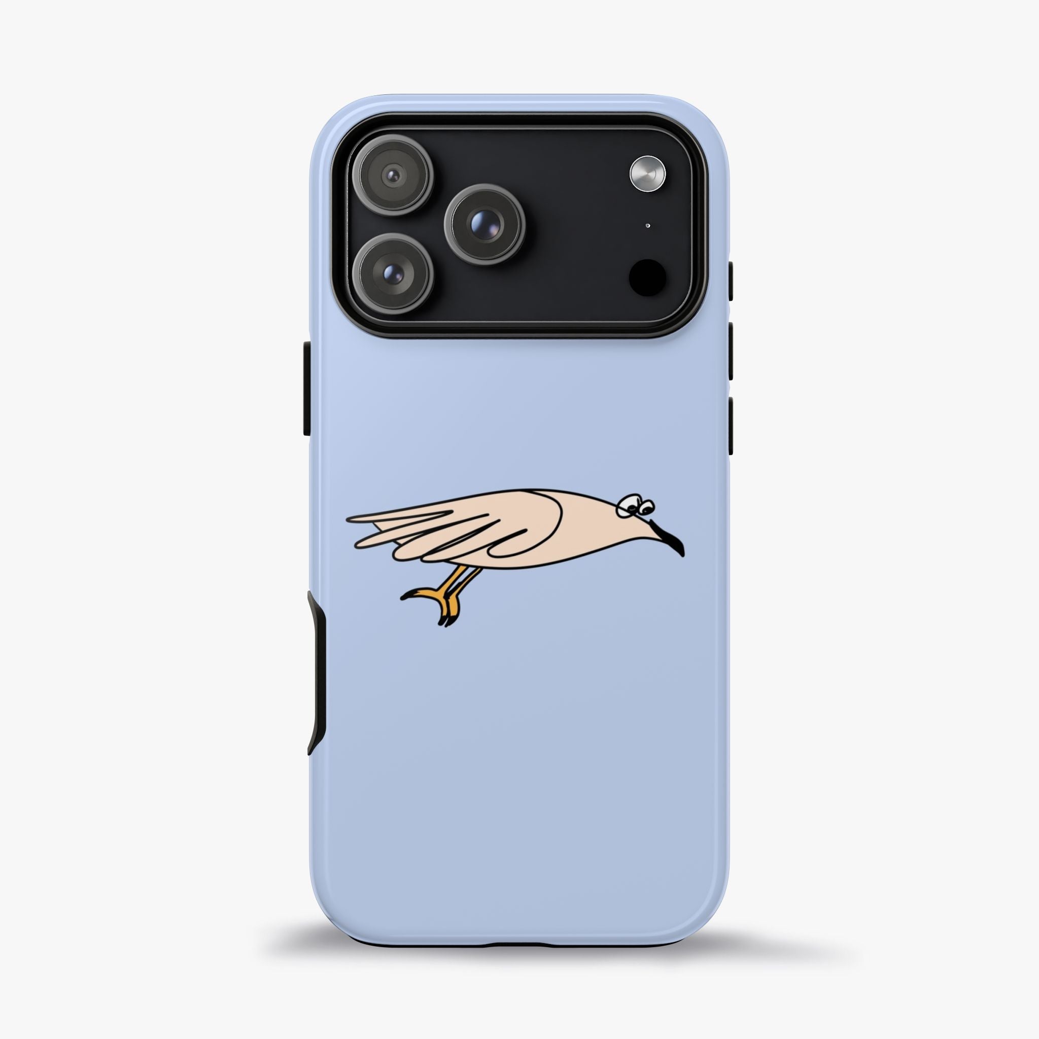Curious Bird Light Blue Phone Case