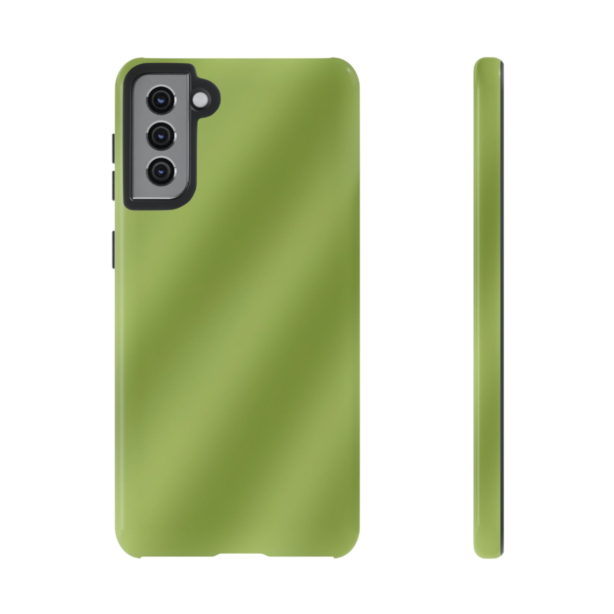 Green Tea Diagonal Ombre Stripes Phone Case