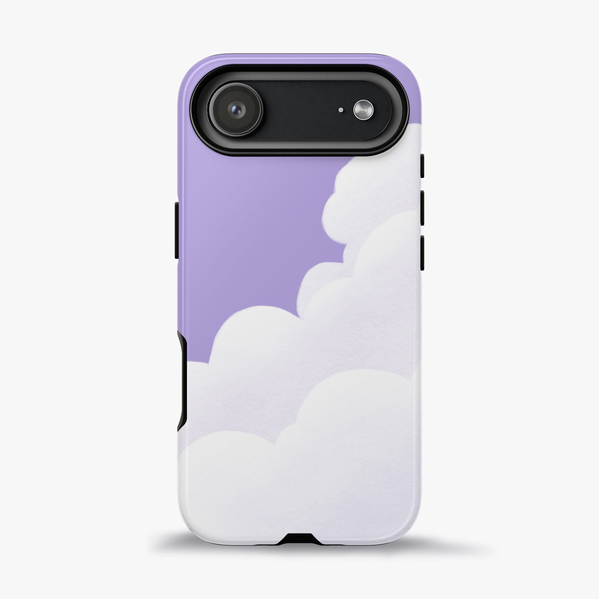Fluffy Clouds in Pastel Purple Sky Phone Case
