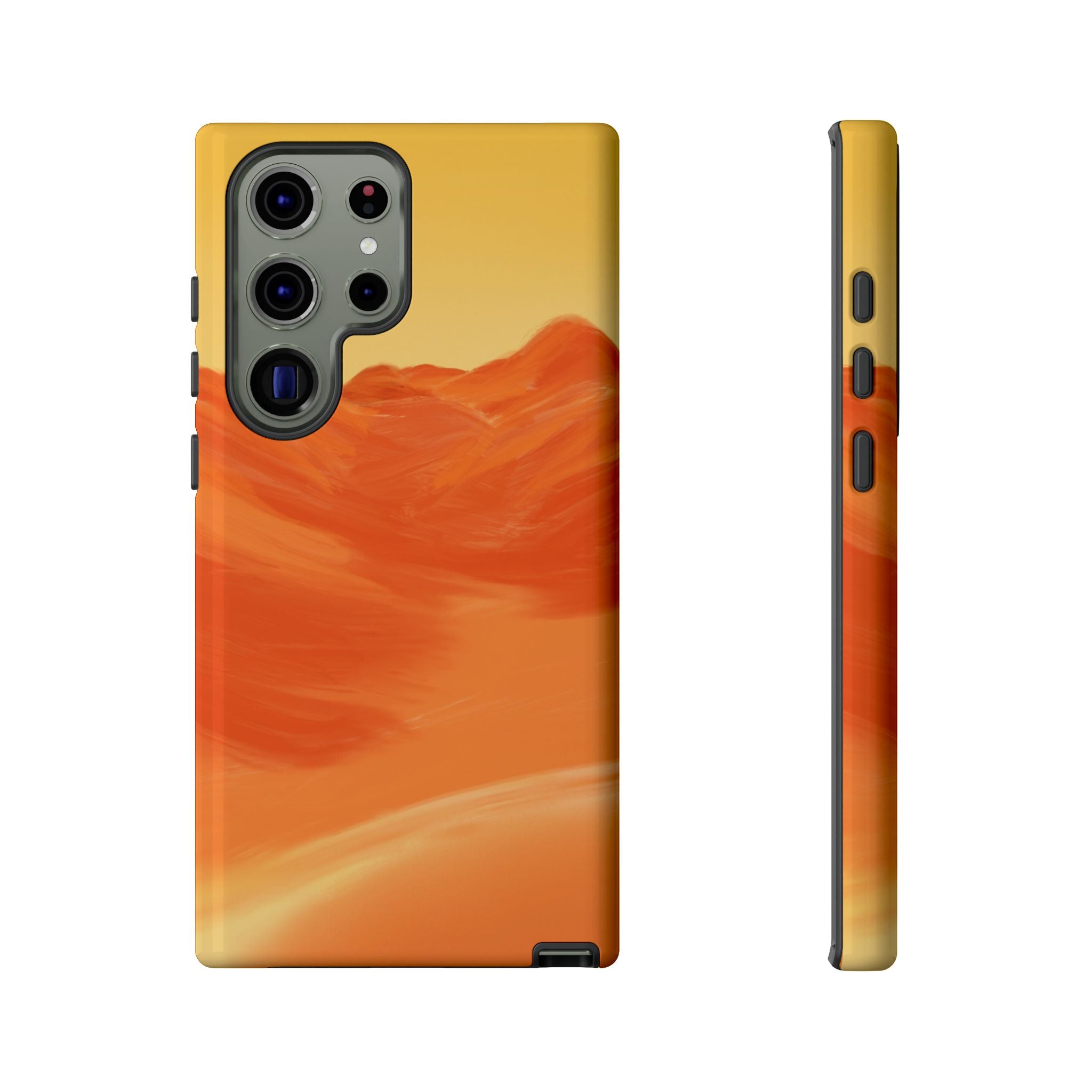 Orange Mountain Illustration Phone Case
