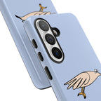 Curious Bird Light Blue Phone Case