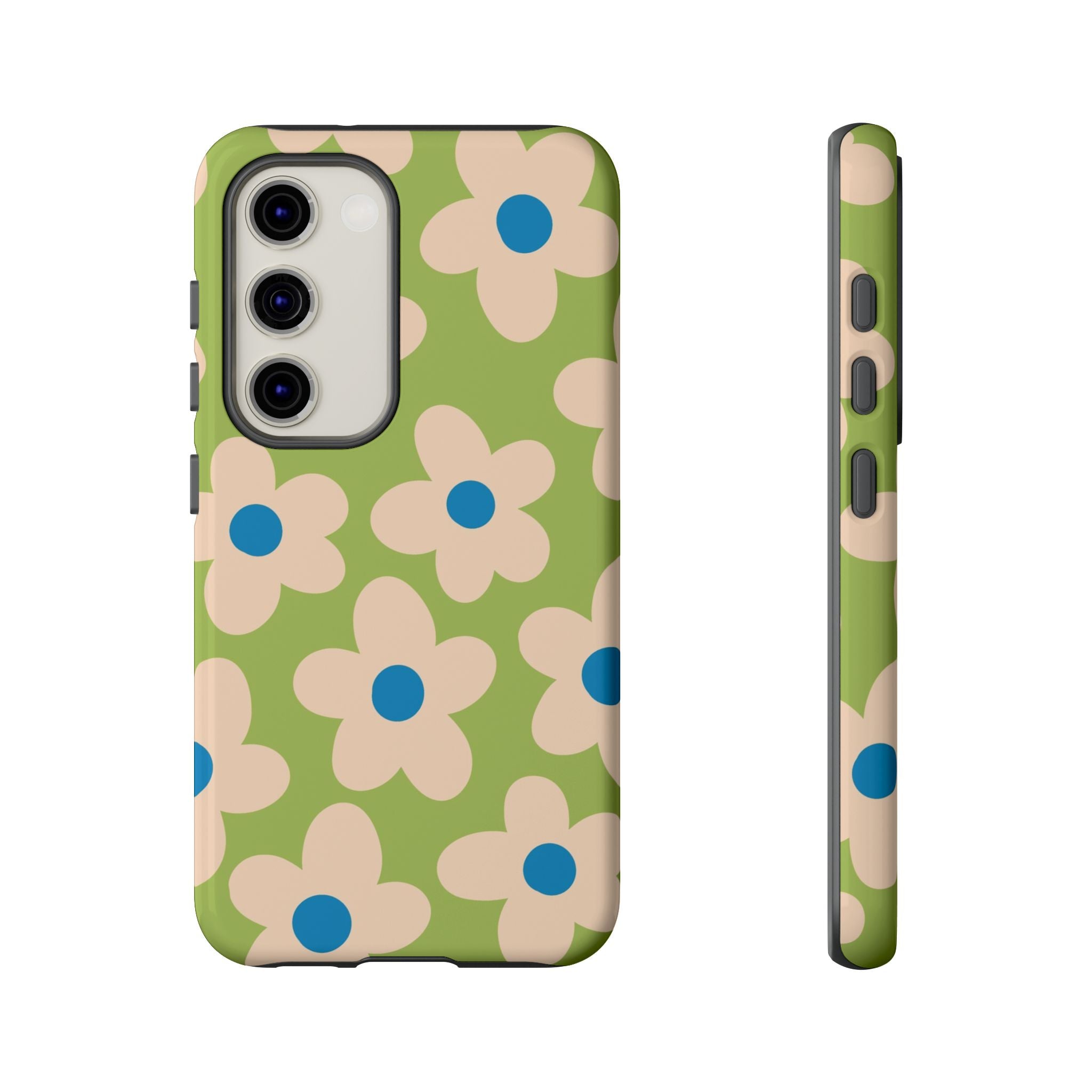 Cute Pastel Floral Phone Case in Sage Green
