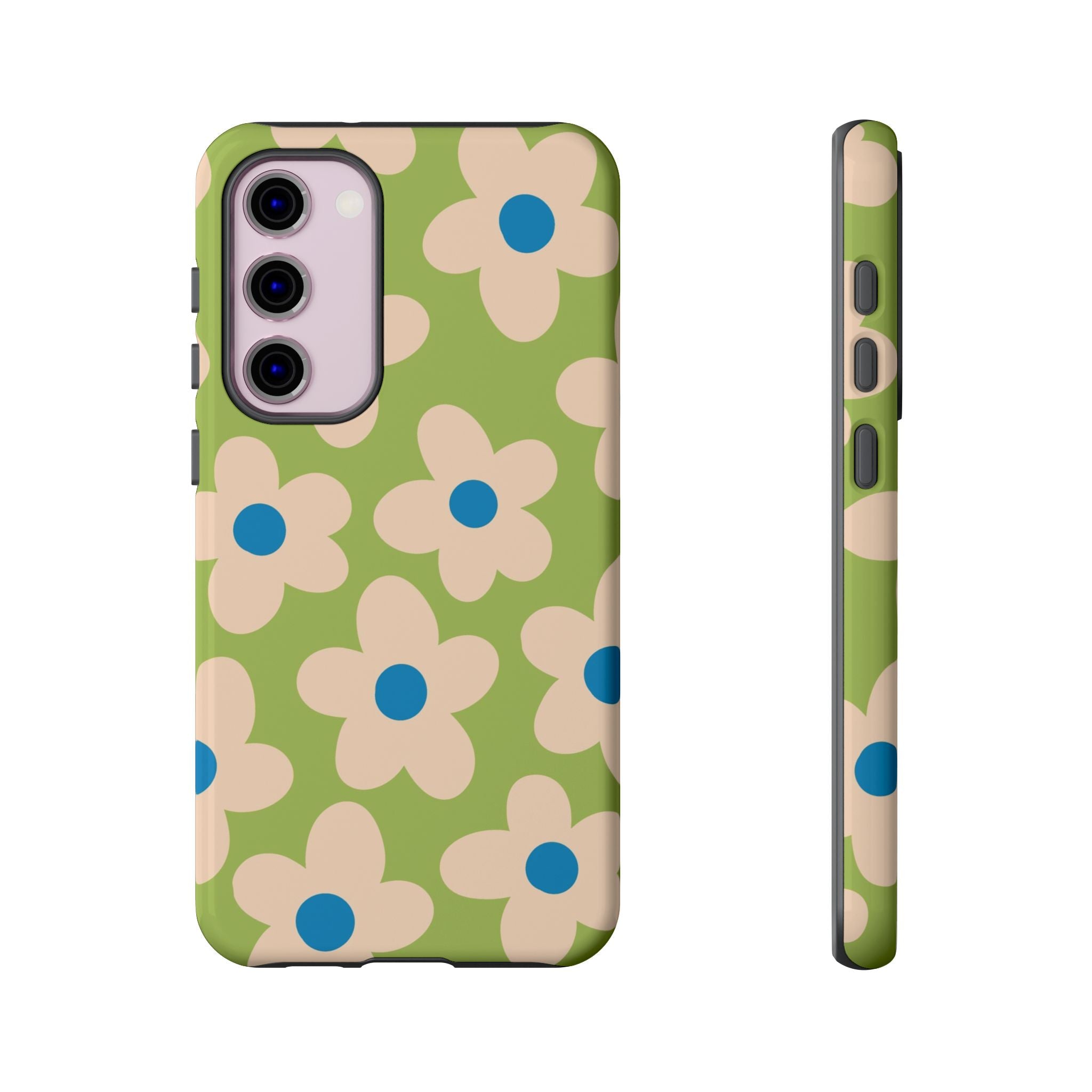 Cute Pastel Floral Phone Case in Sage Green