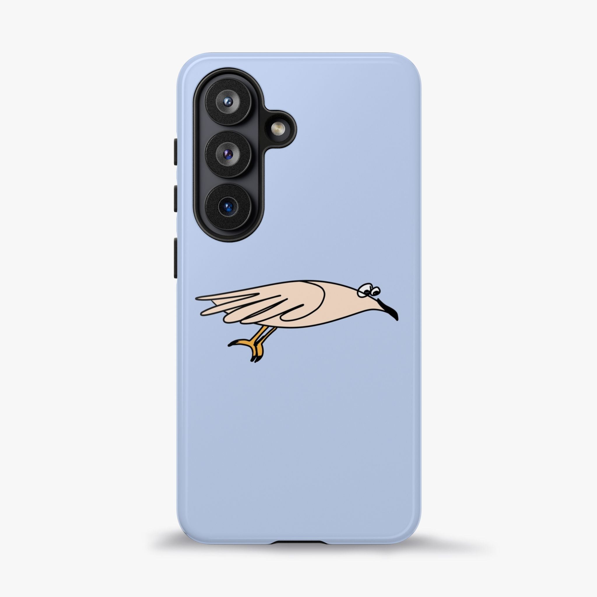 Curious Bird Light Blue Phone Case