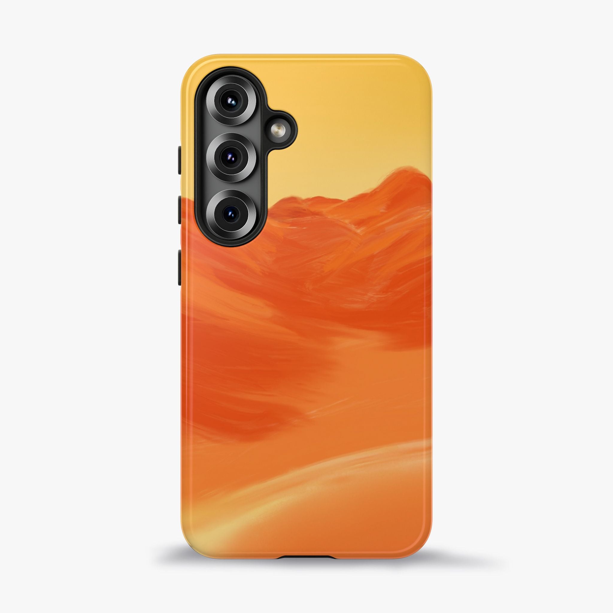 Orange Mountain Illustration Phone Case