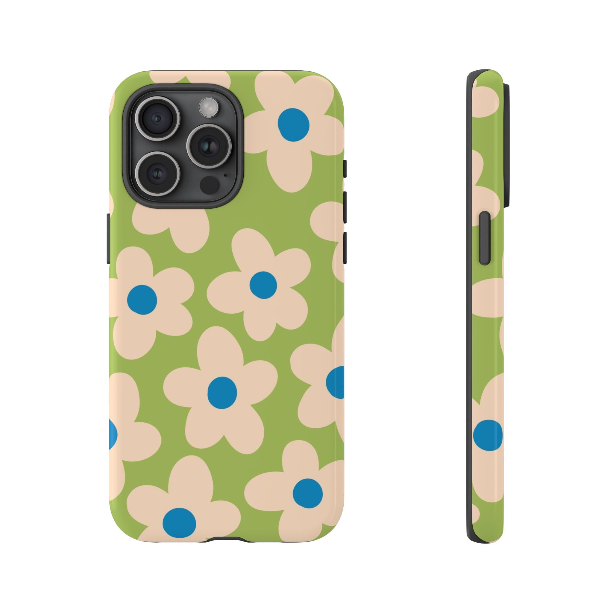 Cute Pastel Floral Phone Case in Sage Green