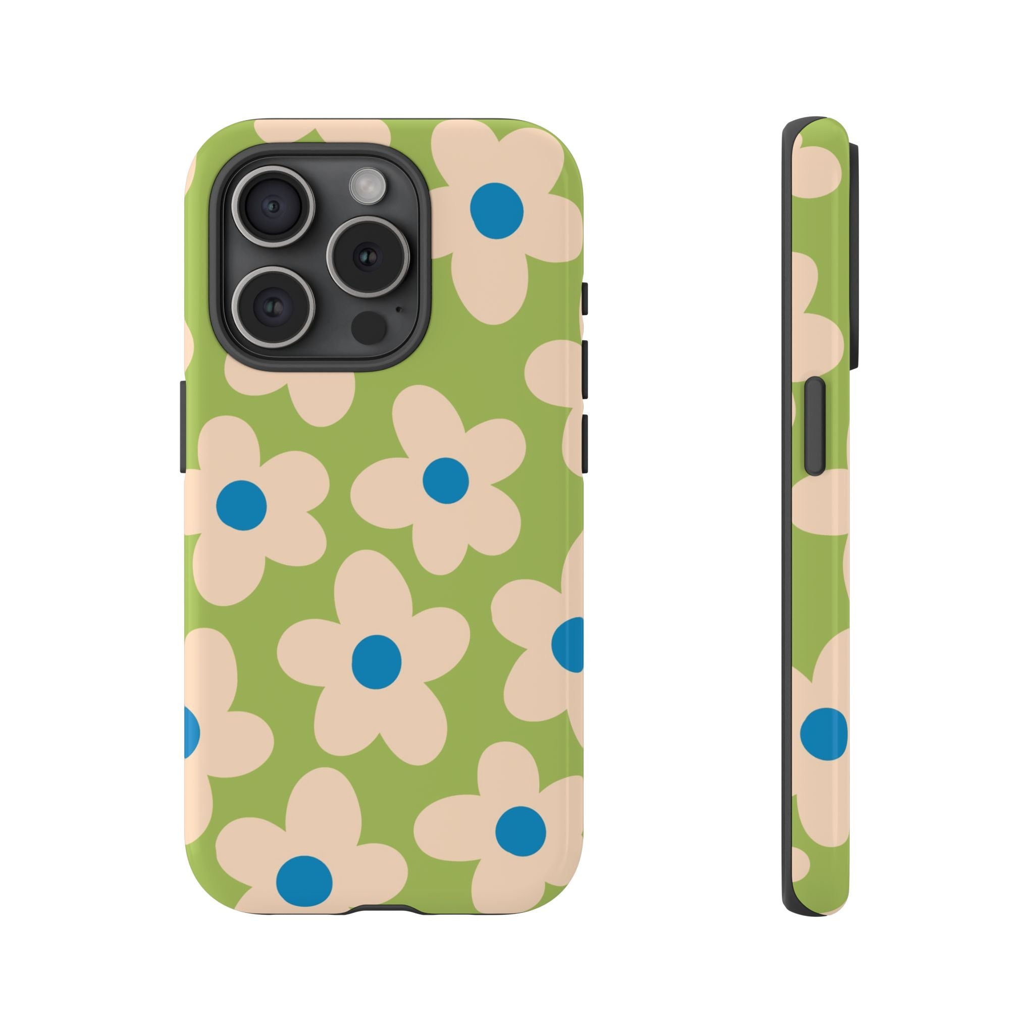 Cute Pastel Floral Phone Case in Sage Green