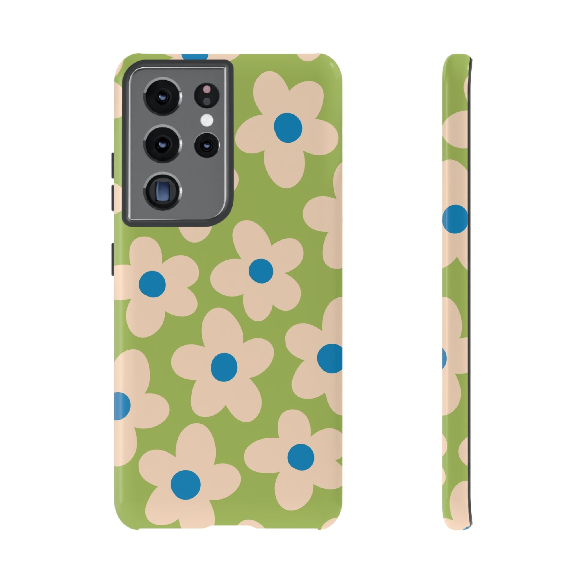 Cute Pastel Floral Phone Case in Sage Green