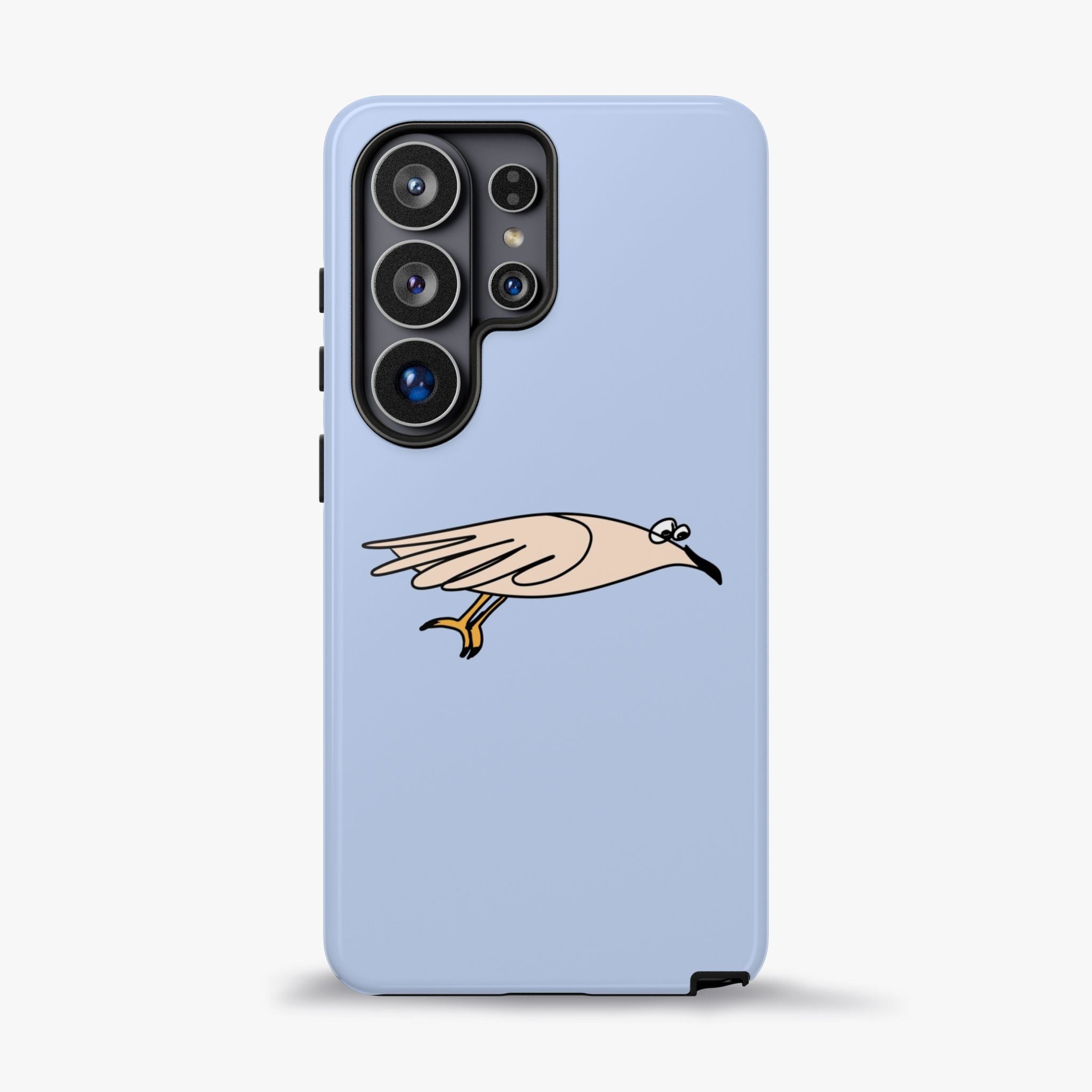 Curious Bird Light Blue Phone Case