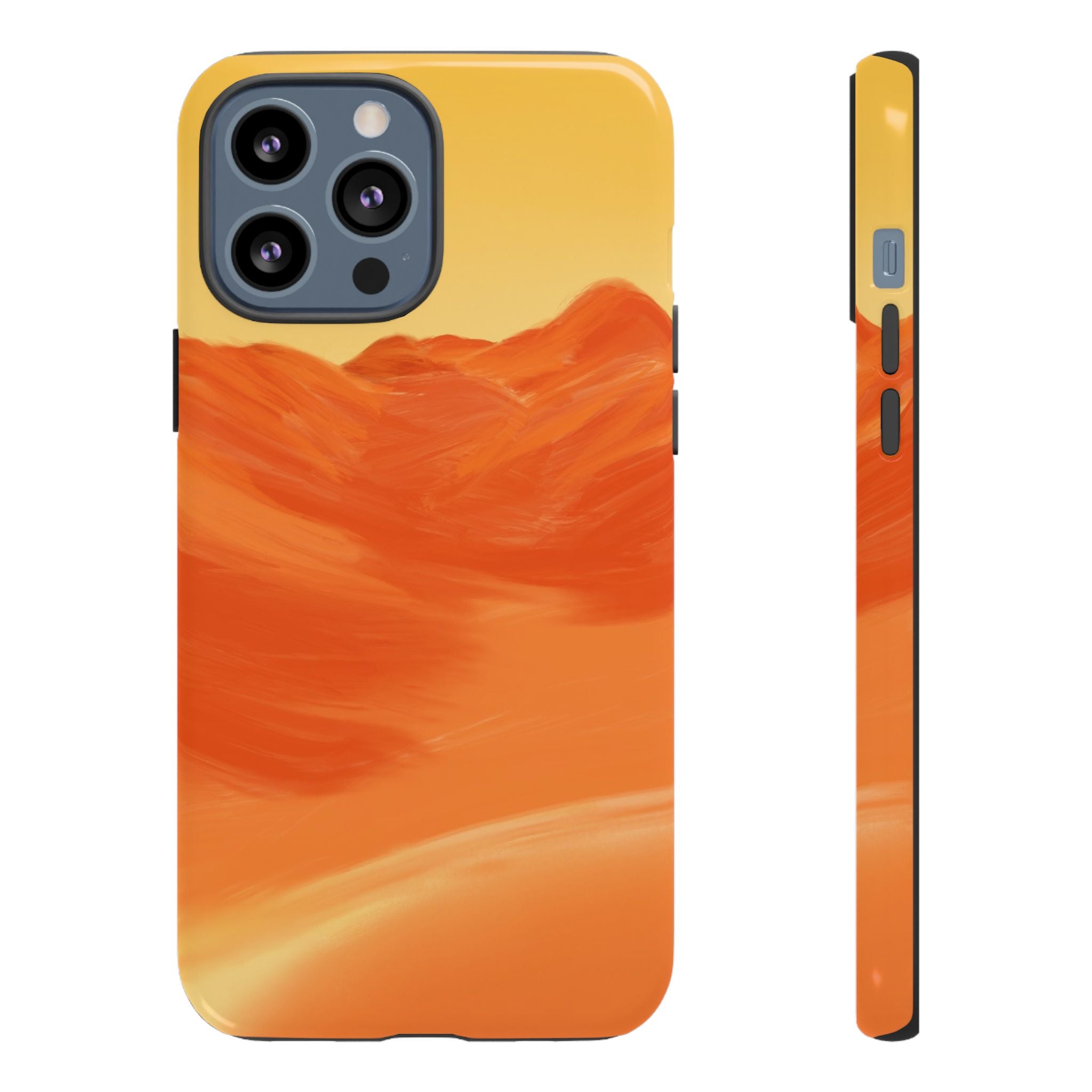 Orange Mountain Illustration Phone Case