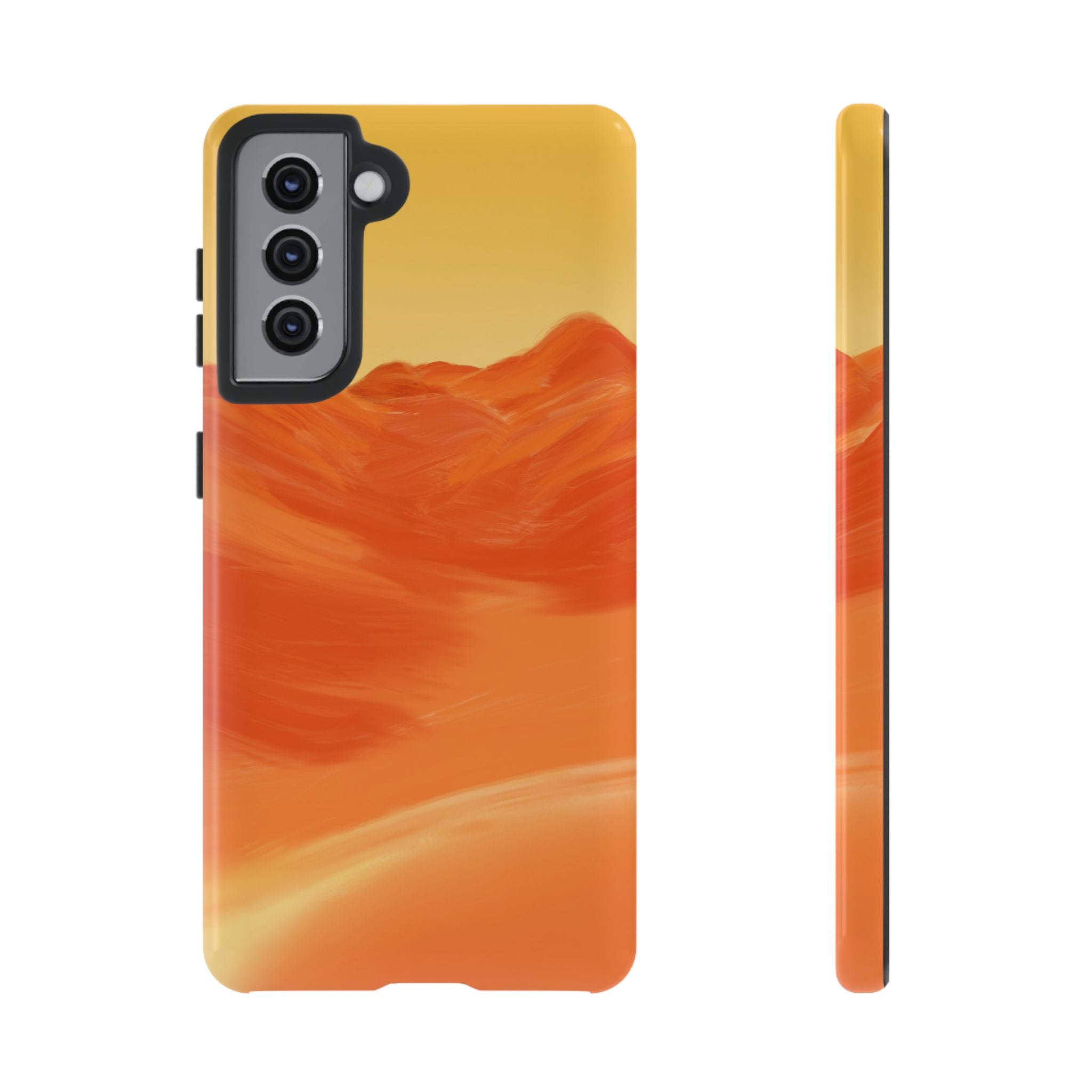Orange Mountain Illustration Phone Case