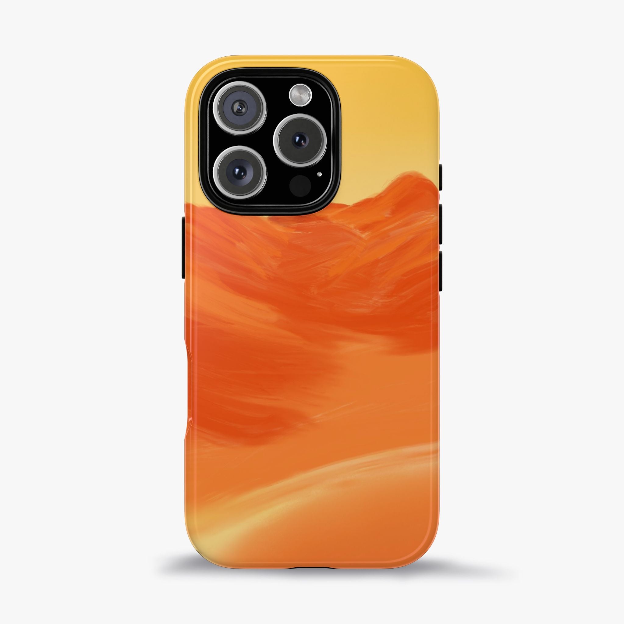 Orange Mountain Illustration Phone Case