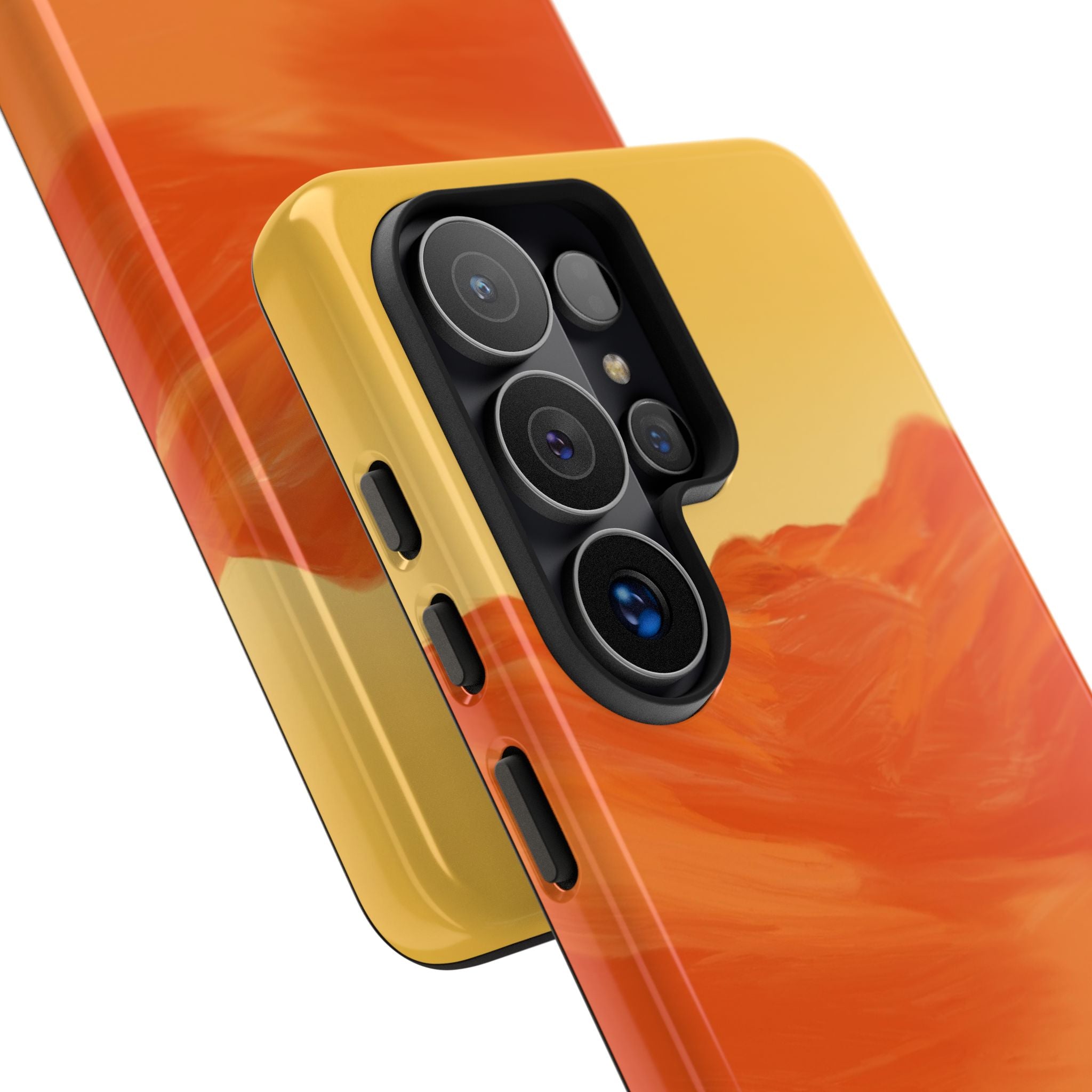 Orange Mountain Illustration Phone Case