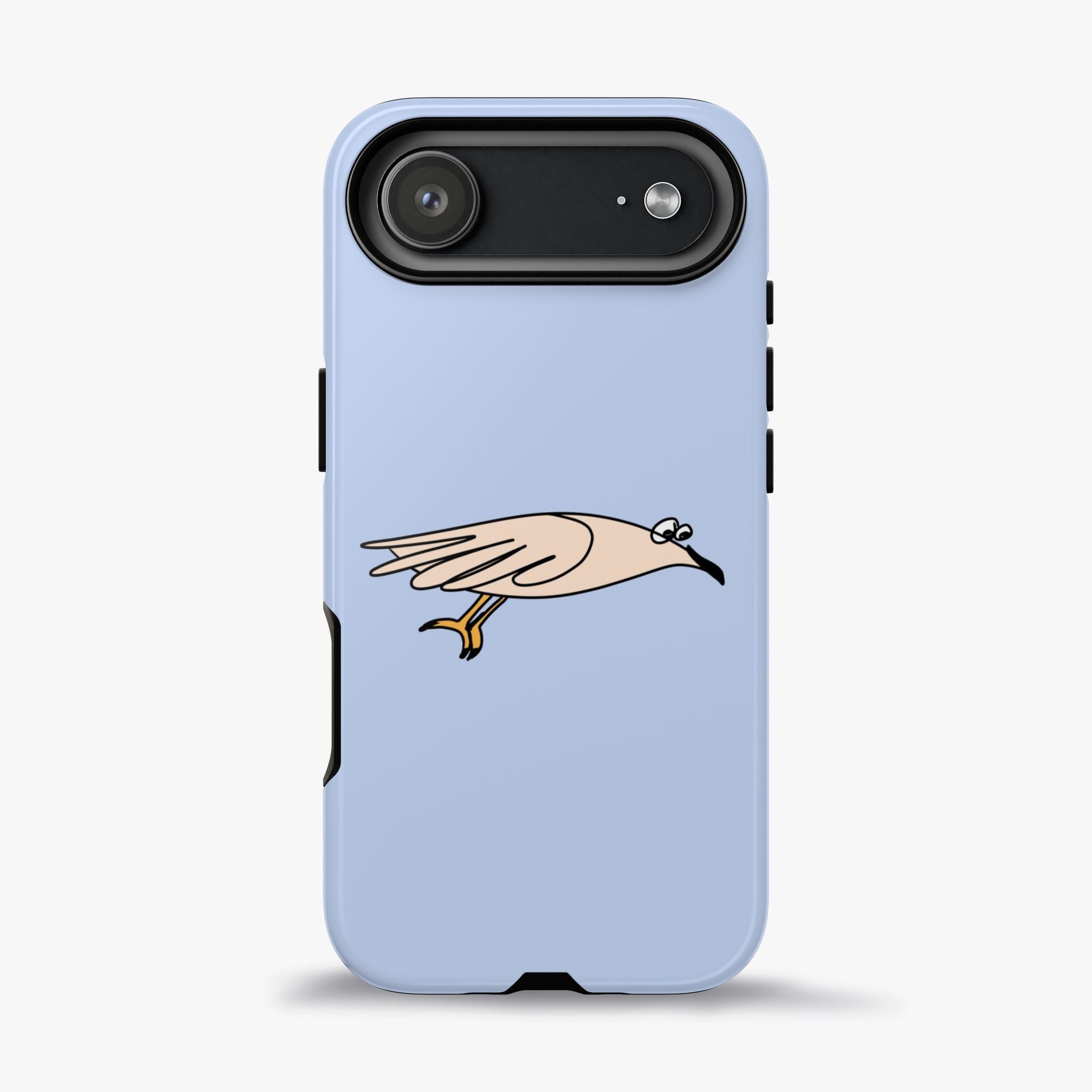 Curious Bird Light Blue Phone Case