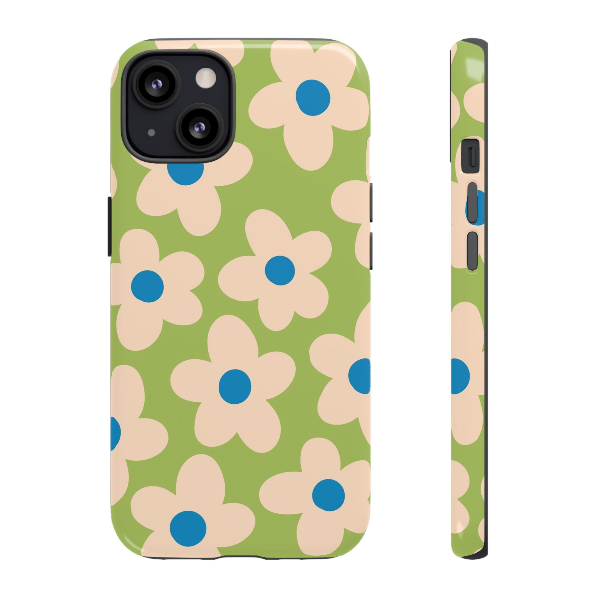 Cute Pastel Floral Phone Case in Sage Green