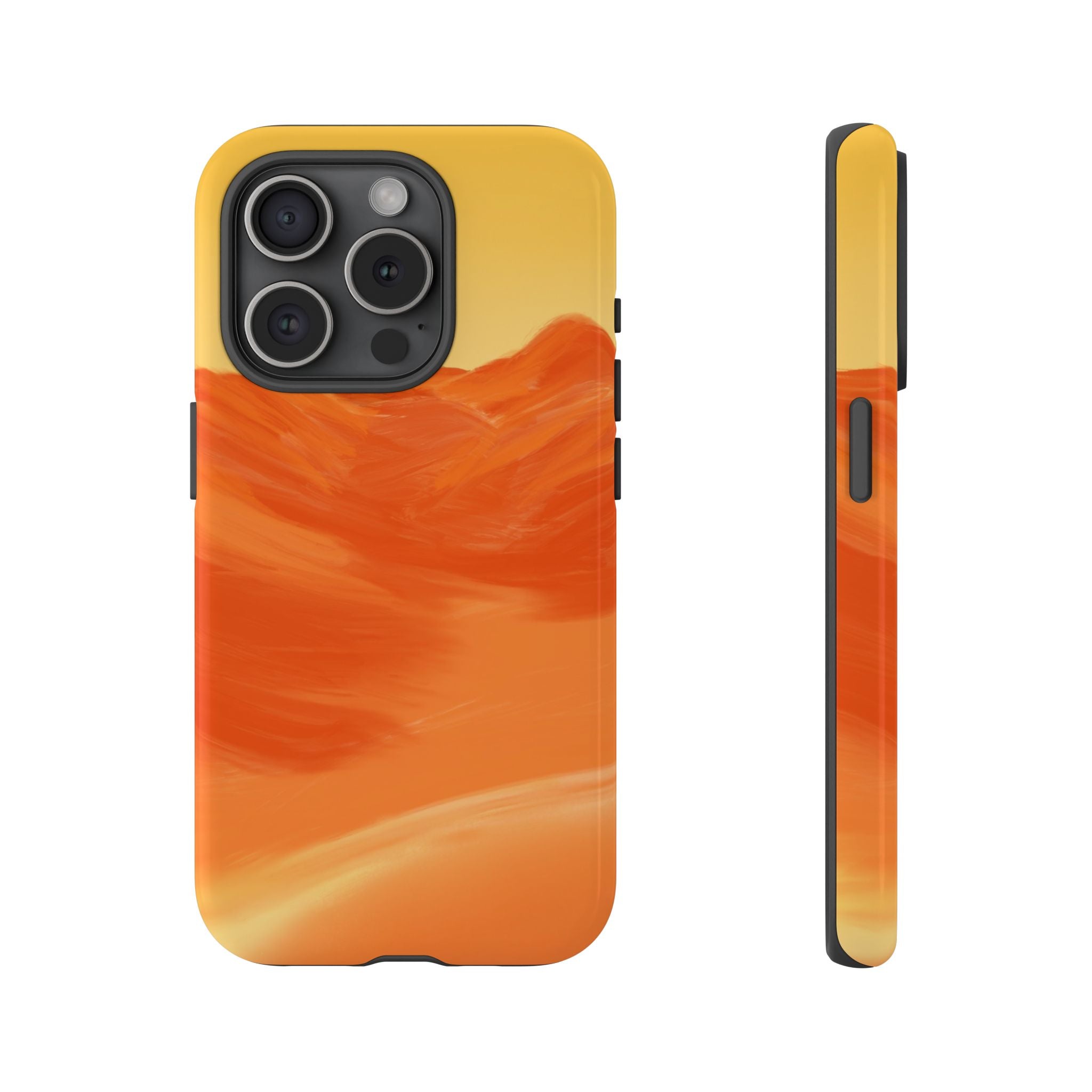 Orange Mountain Illustration Phone Case