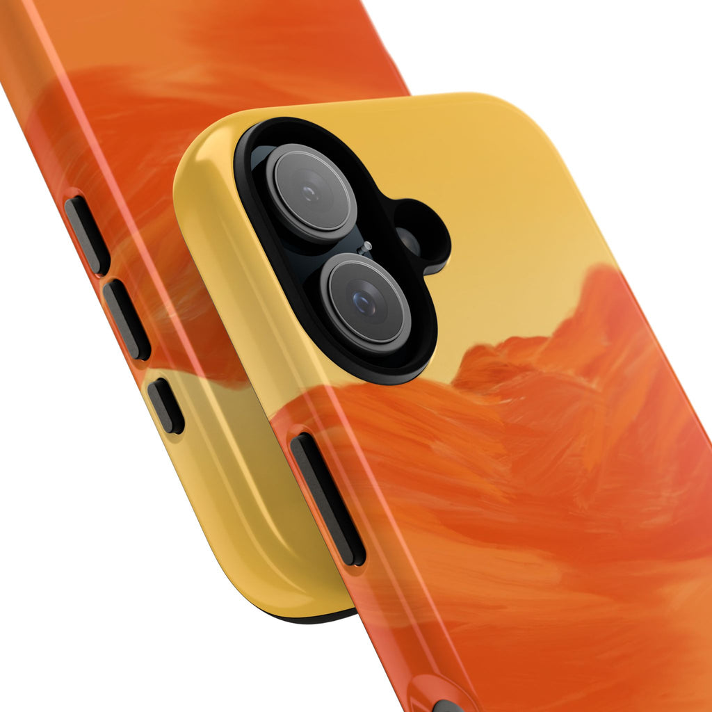 Orange Mountain Illustration Phone Case